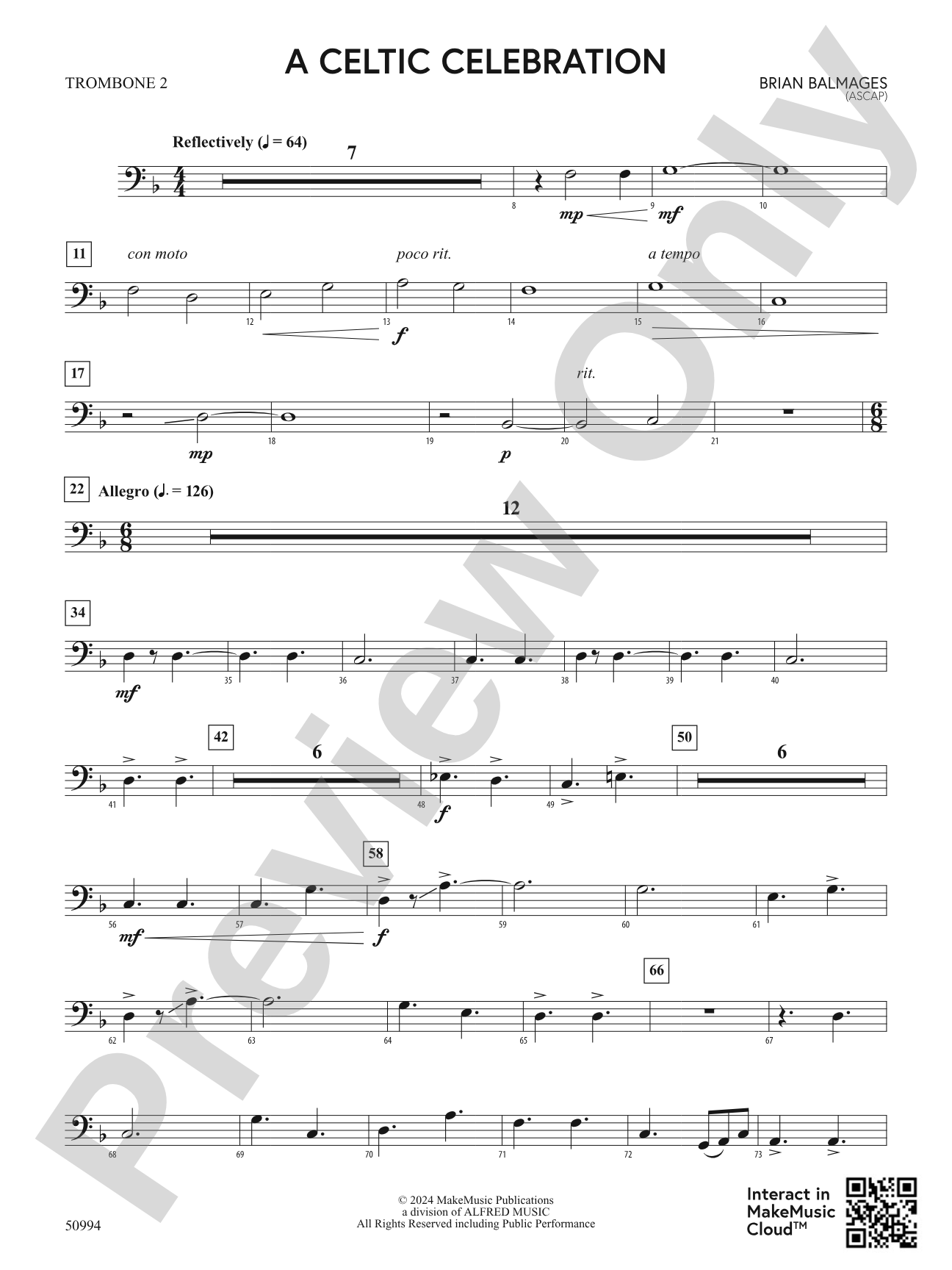 A Celtic Celebration: 2nd Trombone
