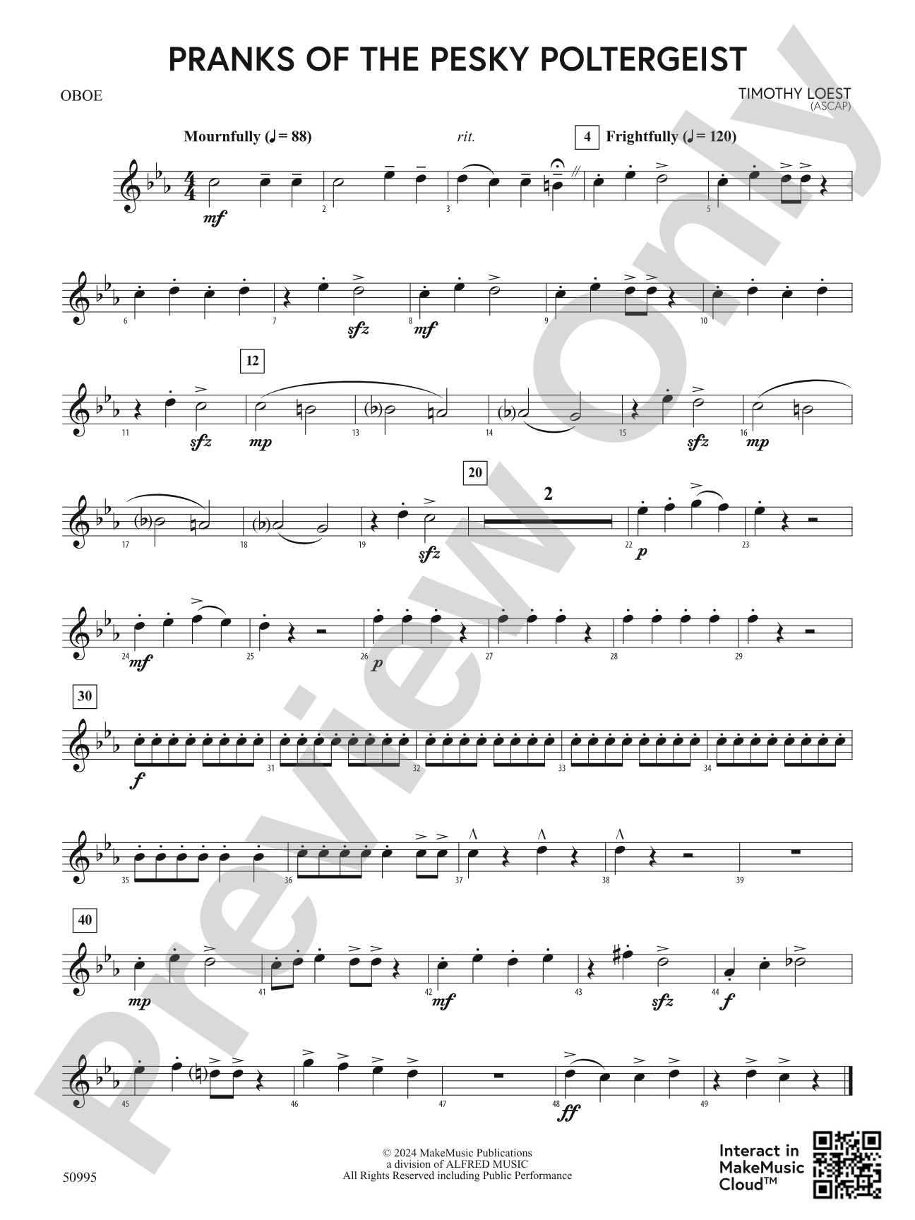 Pranks of the Pesky Poltergeist: Oboe