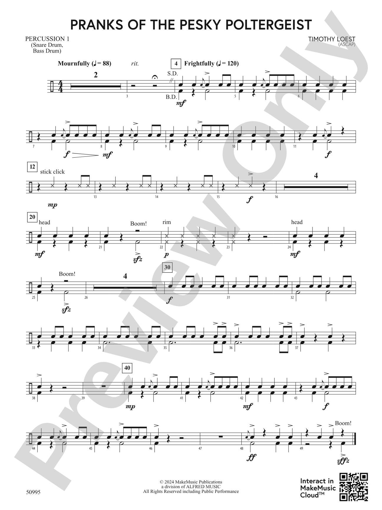Pranks of the Pesky Poltergeist: 1st Percussion