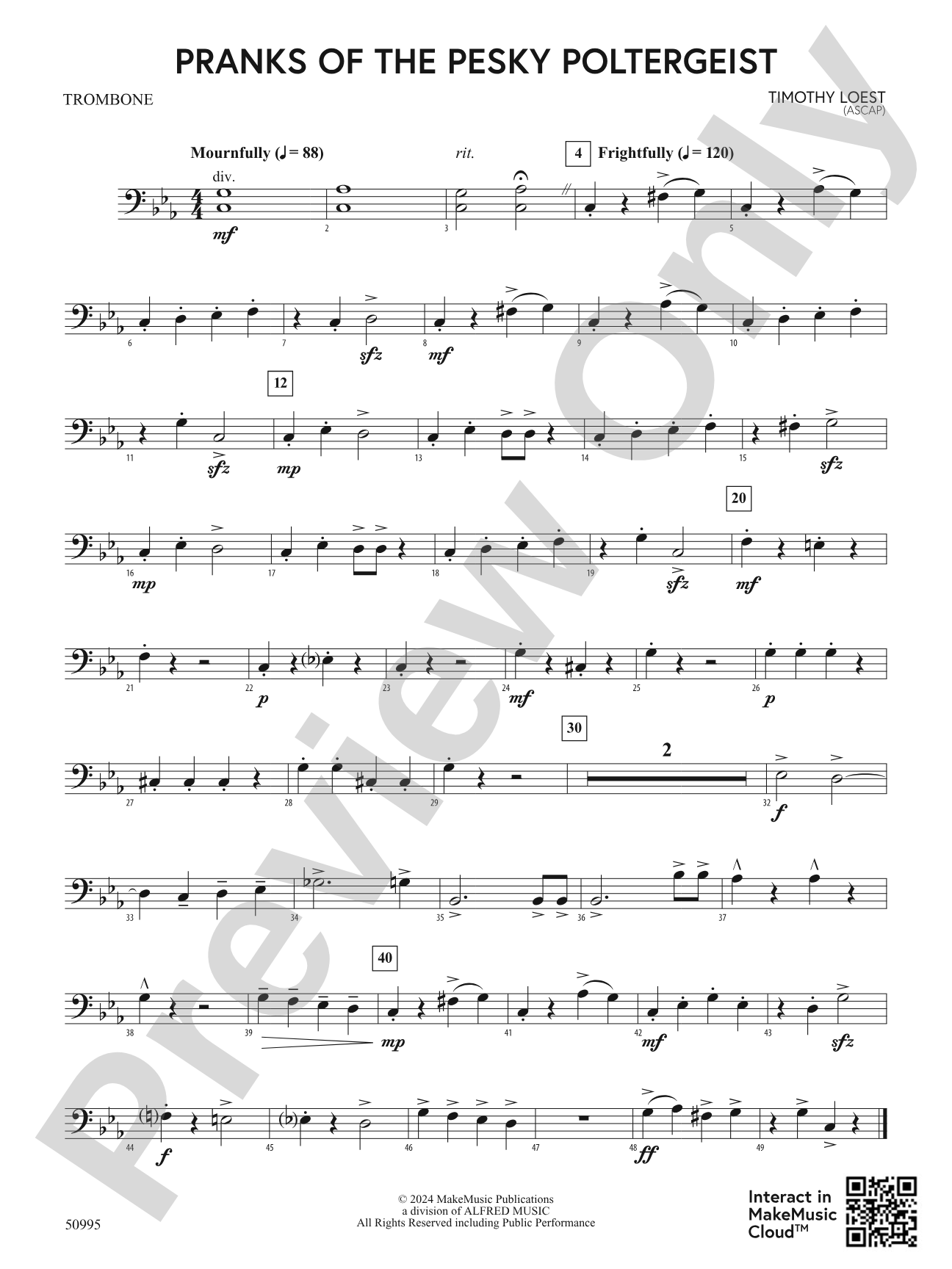 Pranks of the Pesky Poltergeist: 1st Trombone