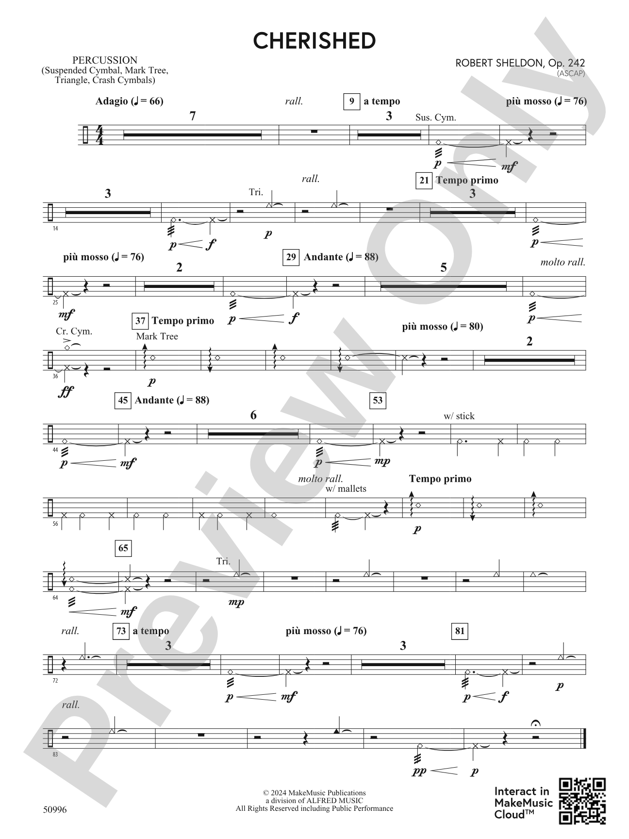 Cherished: 1st Percussion