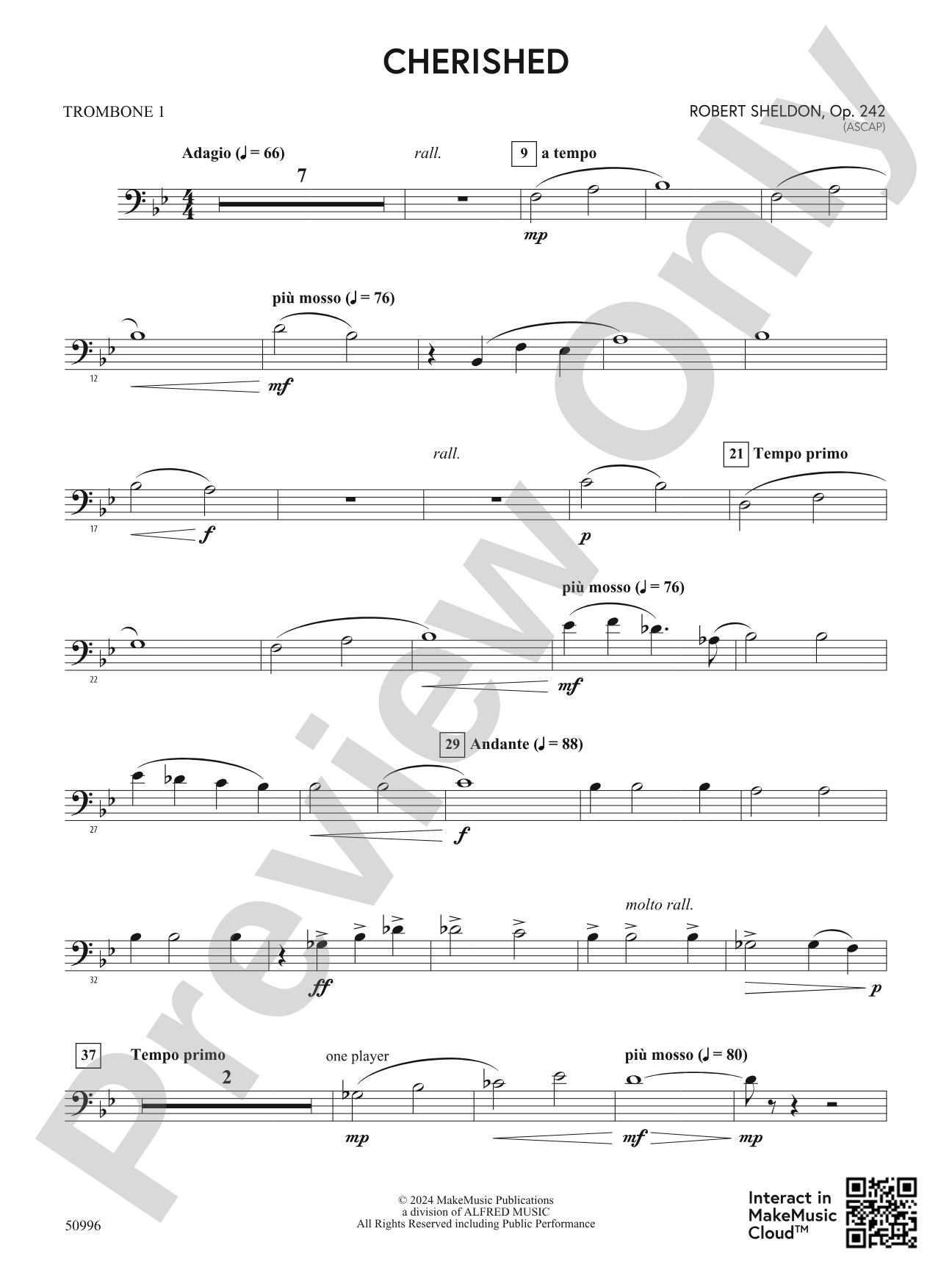 Cherished: 1st Trombone