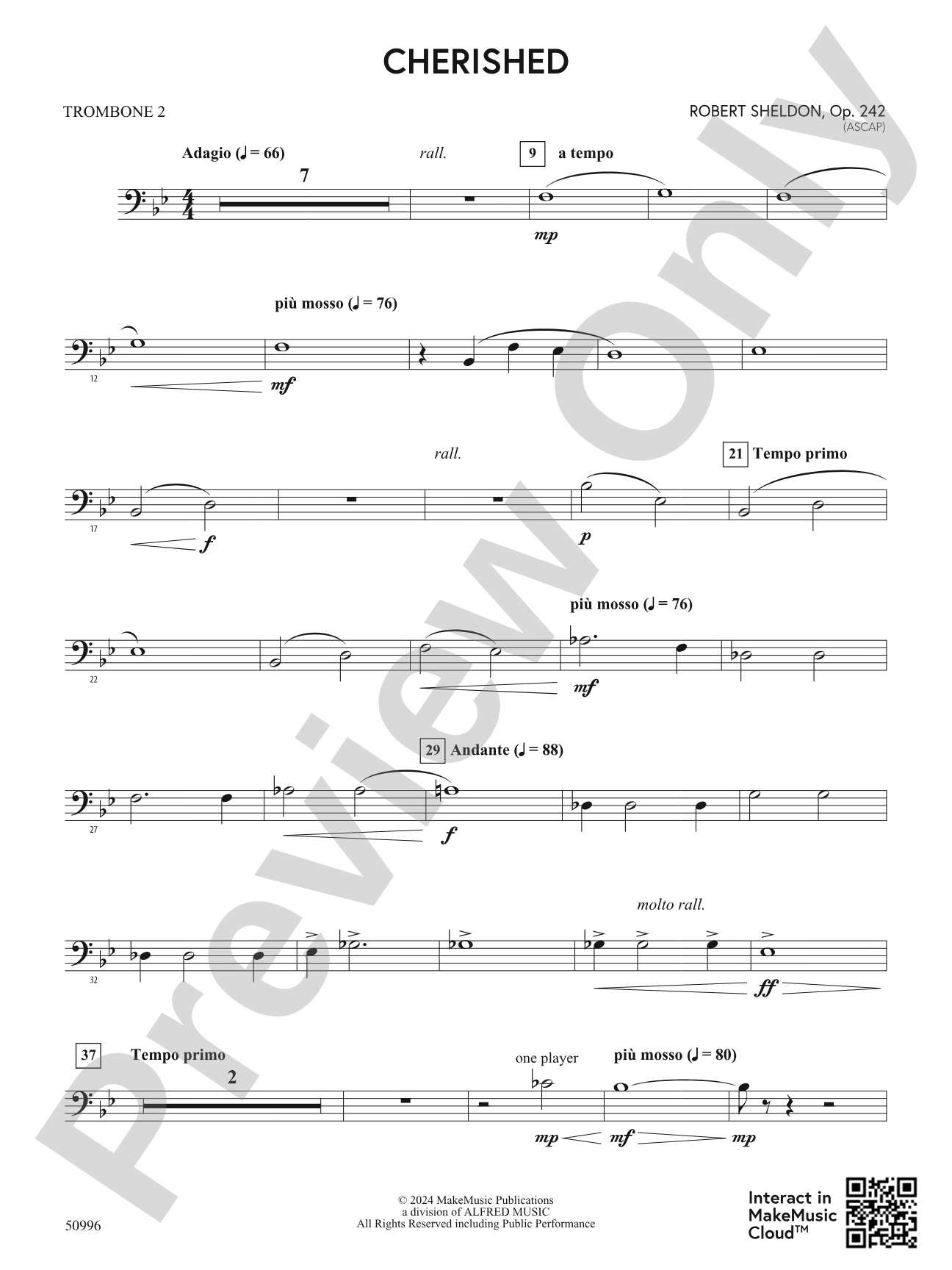 Cherished: 2nd Trombone