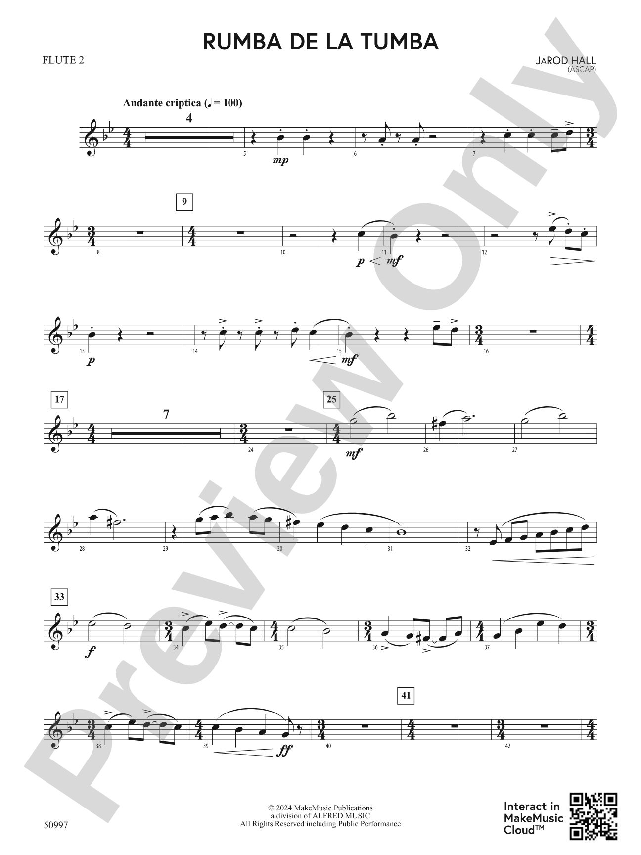 Rumba de la Tumba: 2nd Flute