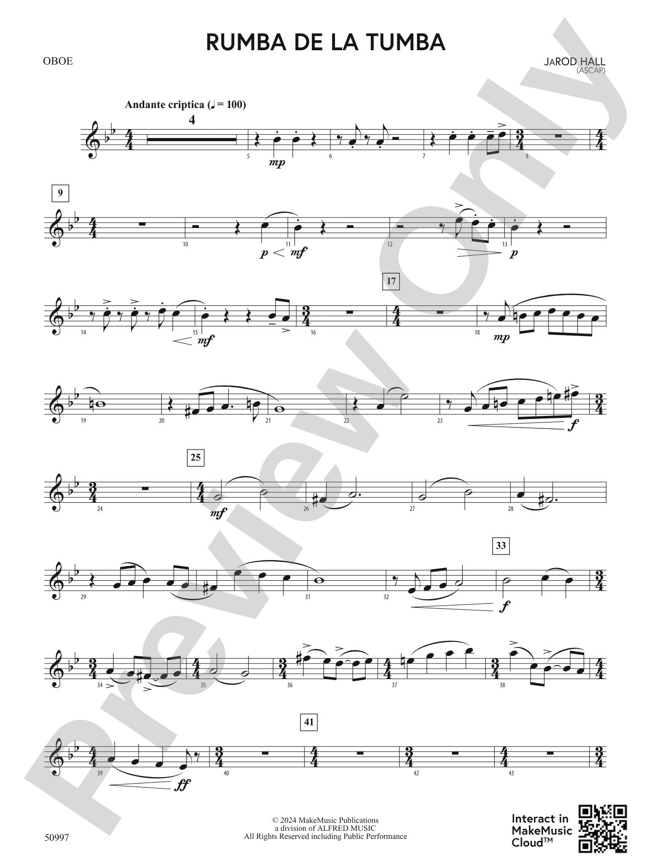 Rumba de la Tumba: Oboe