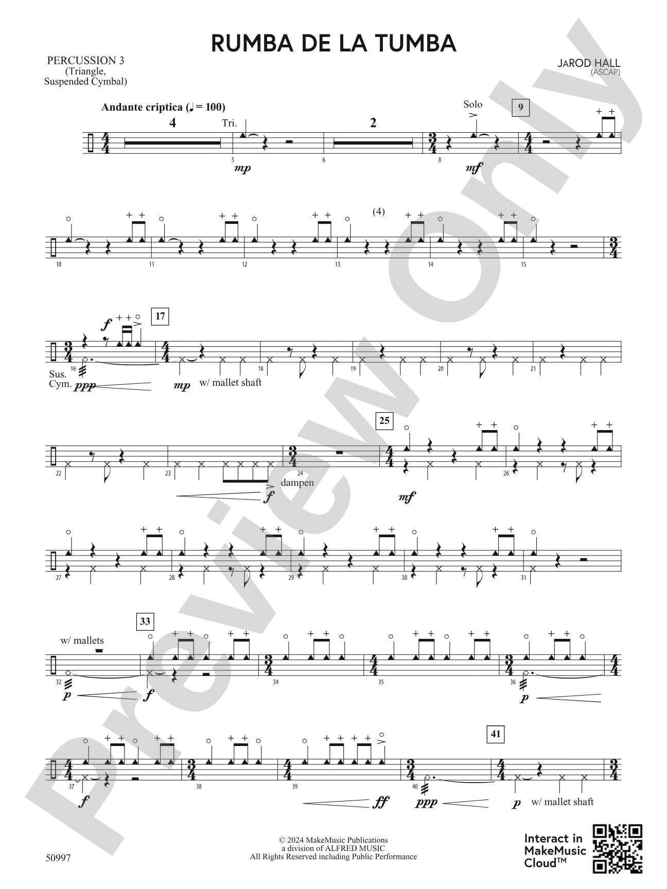 Rumba de la Tumba: 3rd Percussion