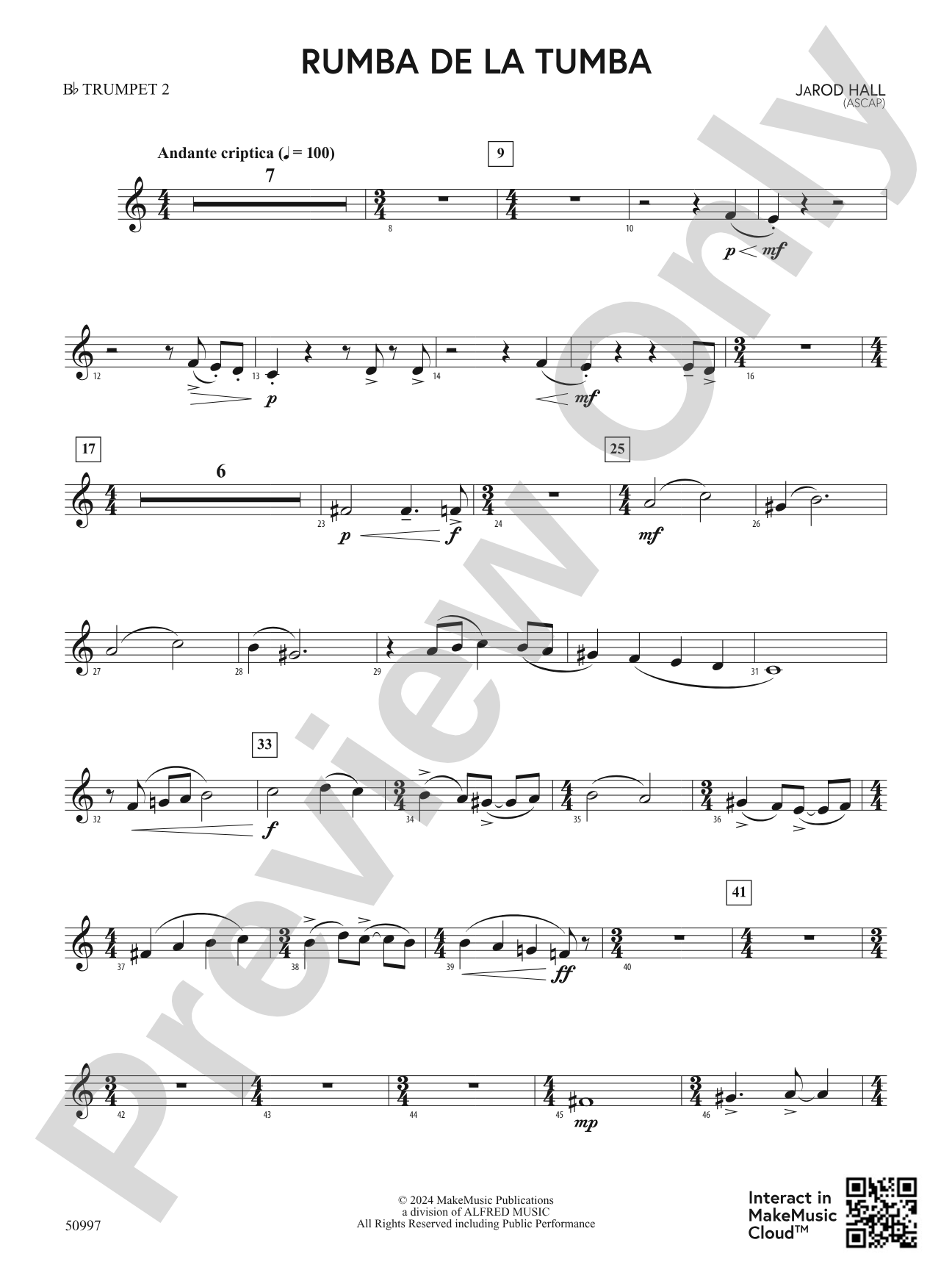 Rumba de la Tumba: 2nd B-flat Trumpet