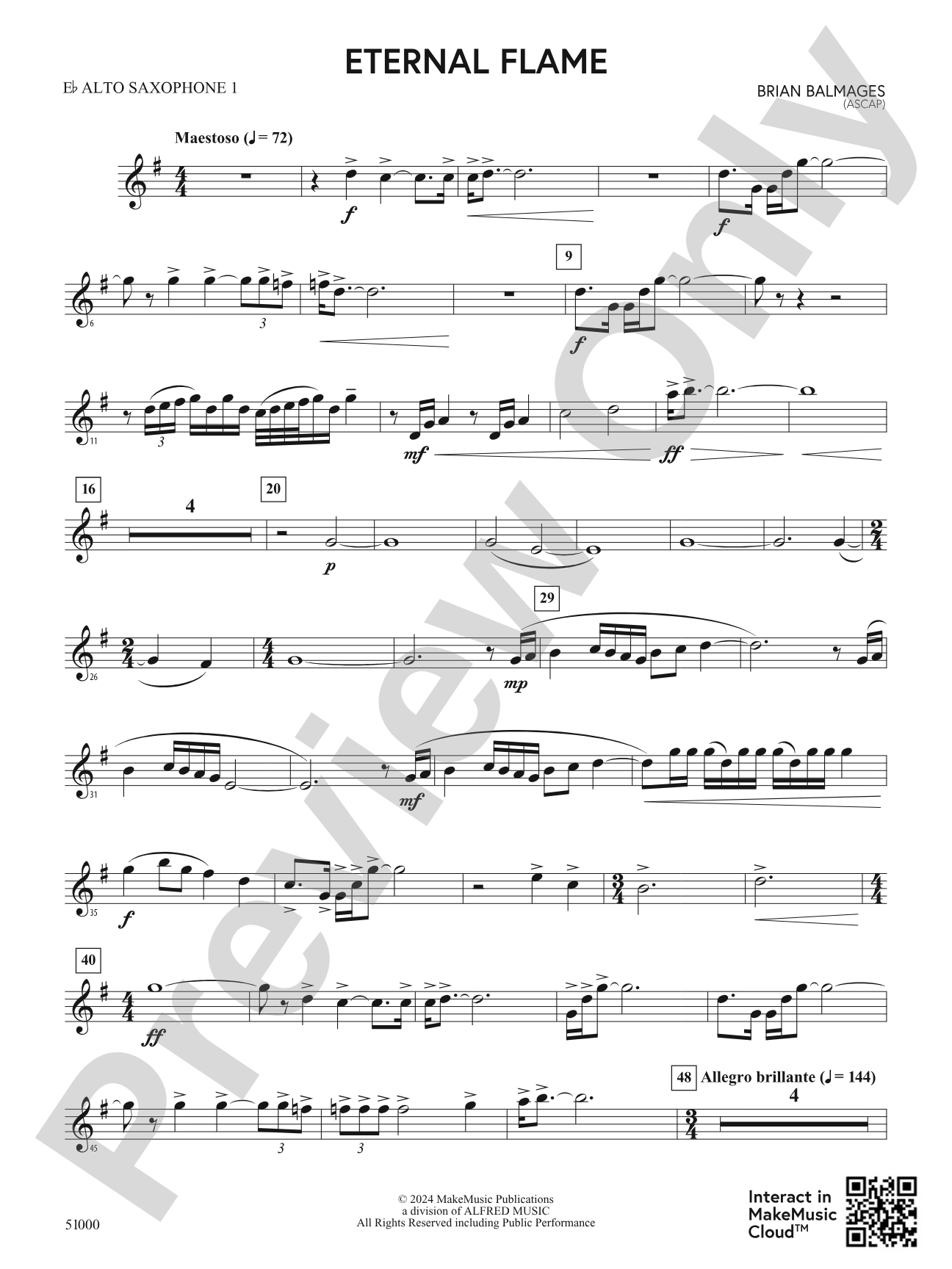 Eternal Flame: E-flat Alto Saxophone