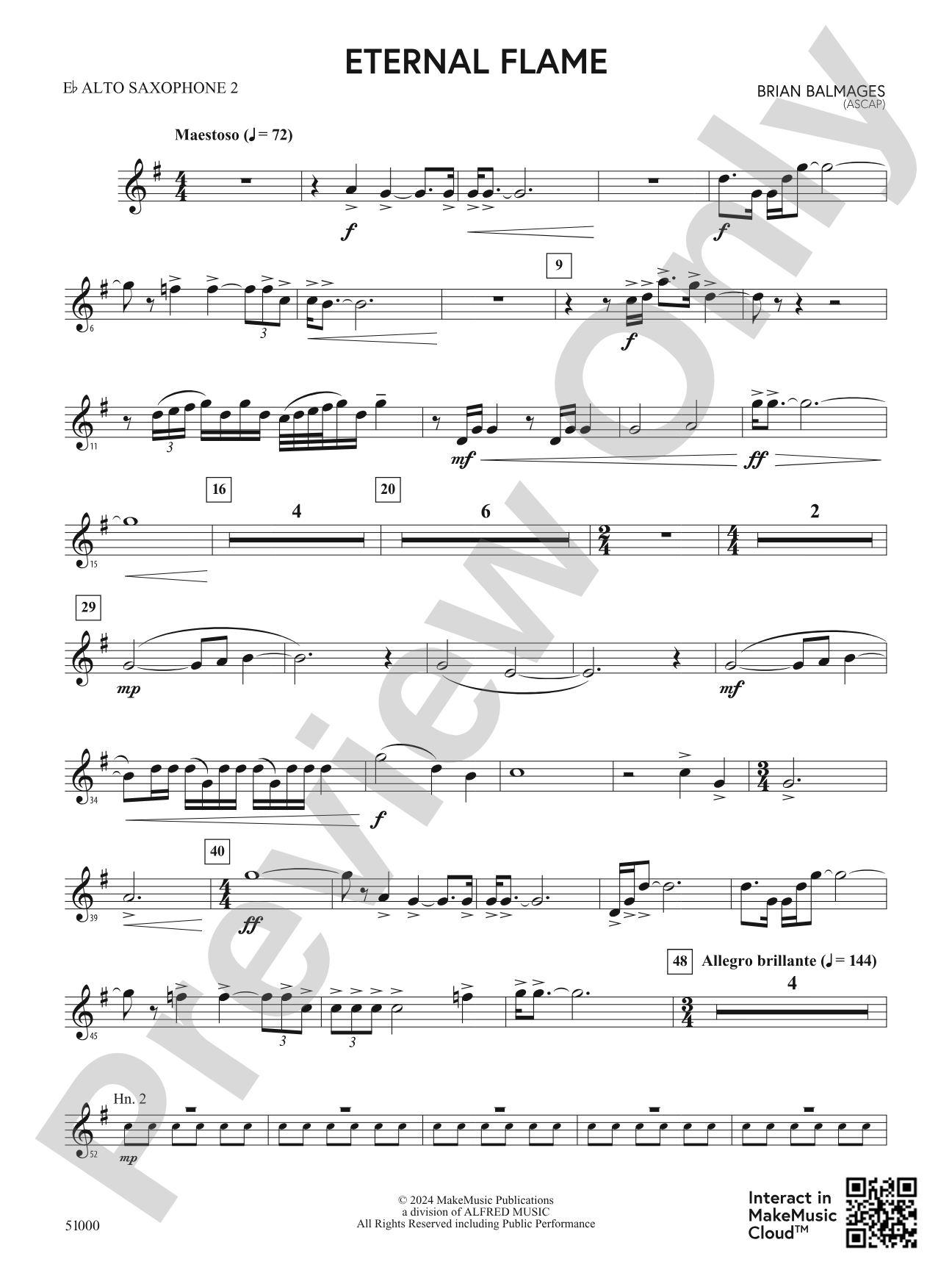 Eternal Flame: 2nd E-flat Alto Saxophone