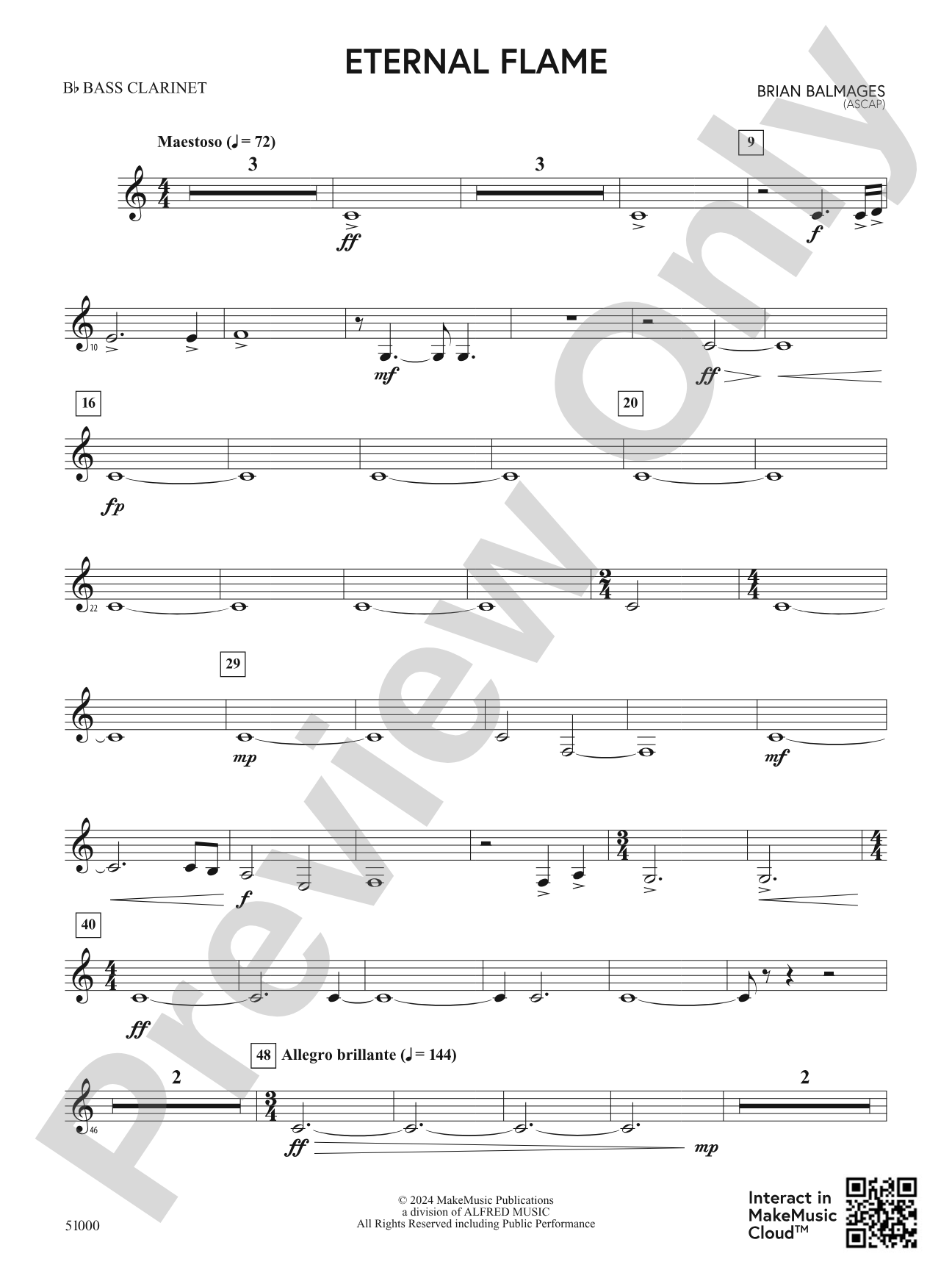 Eternal Flame: B-flat Bass Clarinet