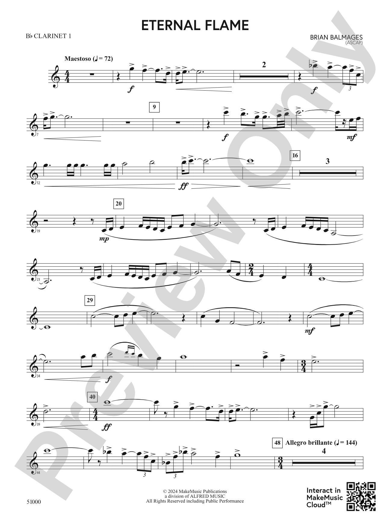 Eternal Flame: 1st B-flat Clarinet