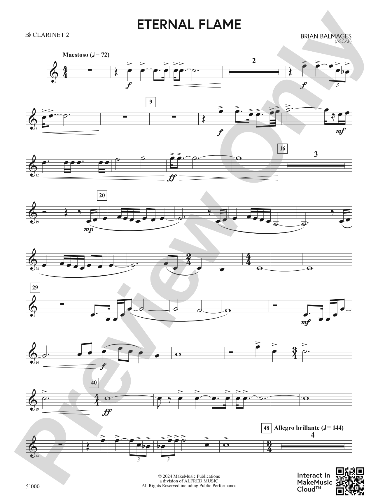 Eternal Flame: 2nd B-flat Clarinet