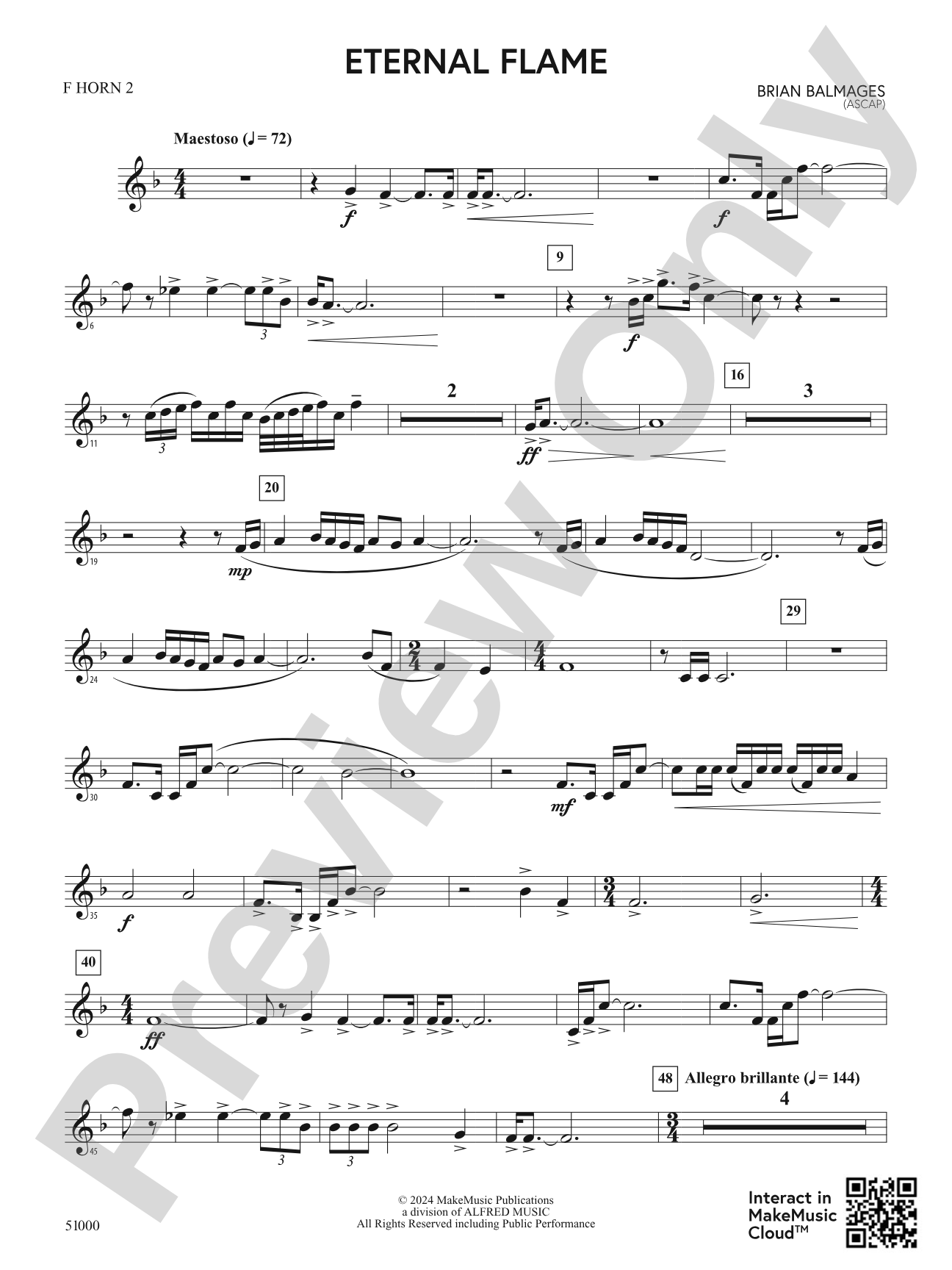 Eternal Flame: 2nd F Horn
