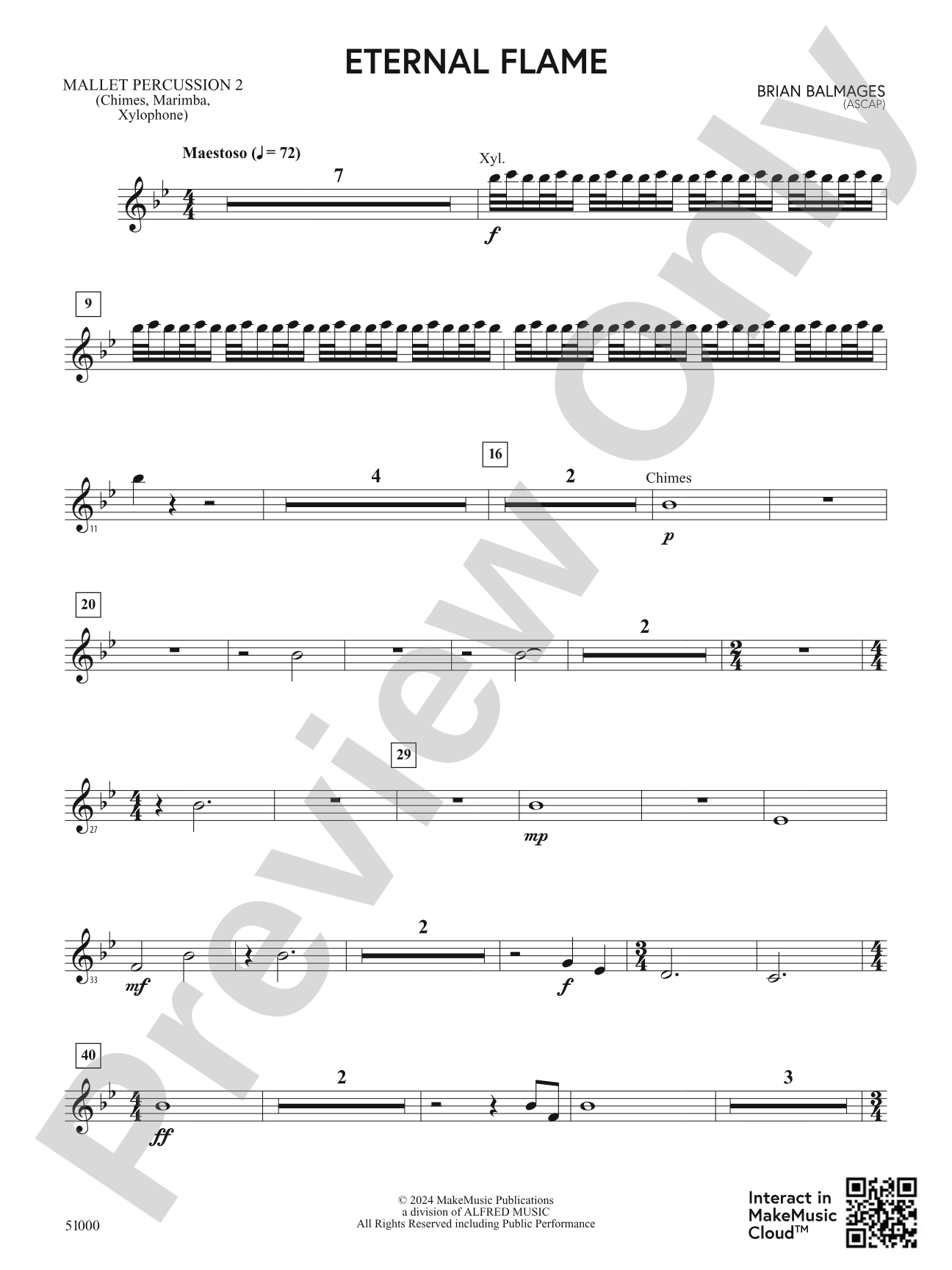 Eternal Flame: 2nd Mallet Percussion