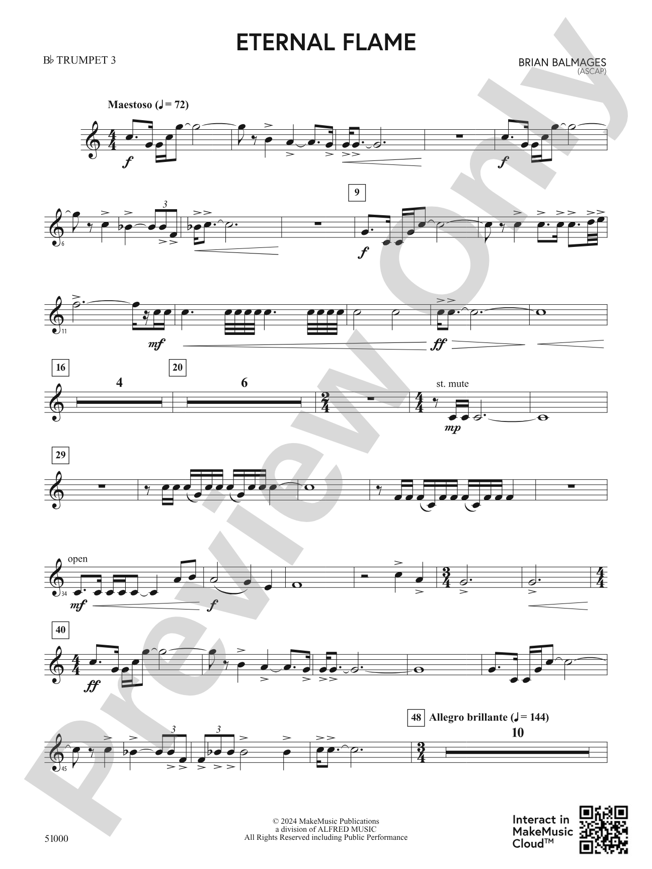 Eternal Flame: 3rd B-flat Trumpet