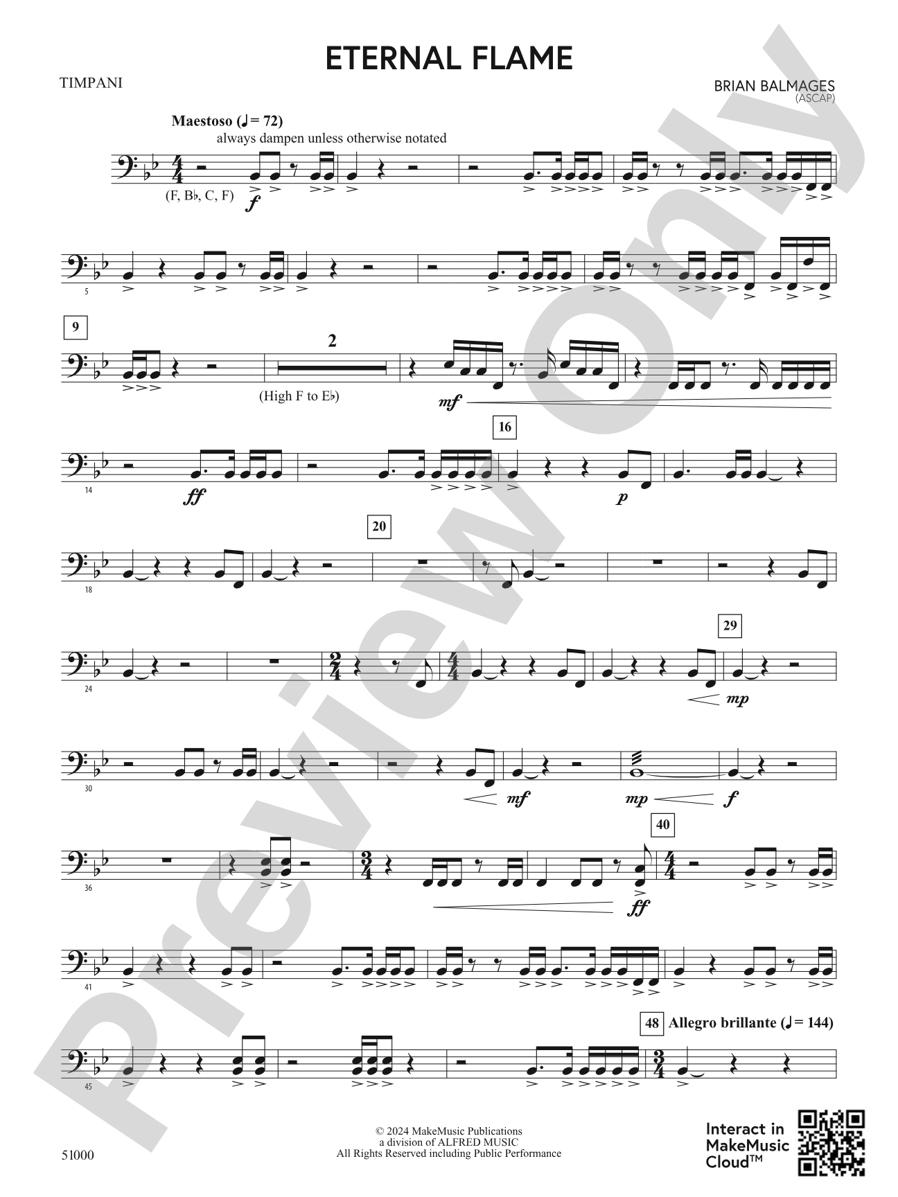 Eternal Flame: Timpani