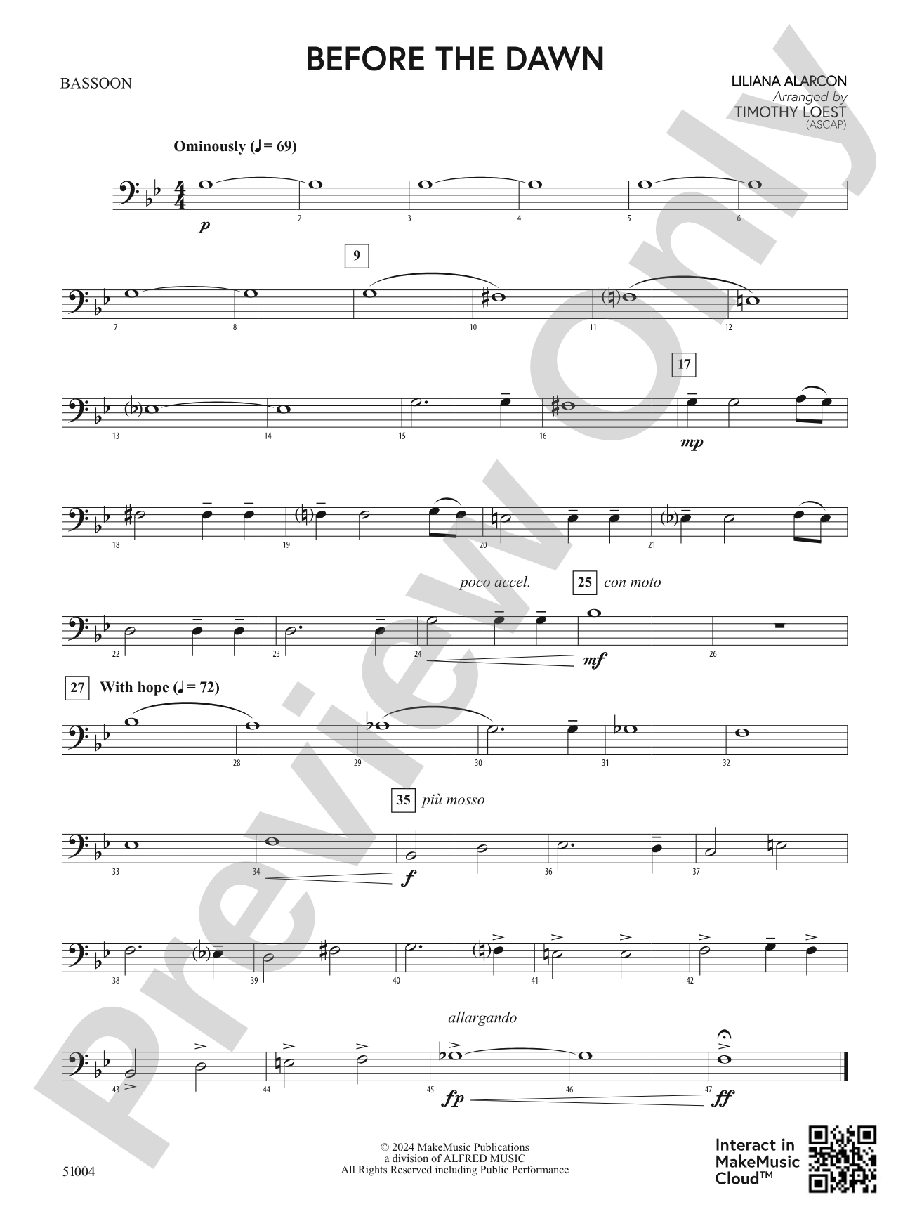 Before the Dawn: Bassoon