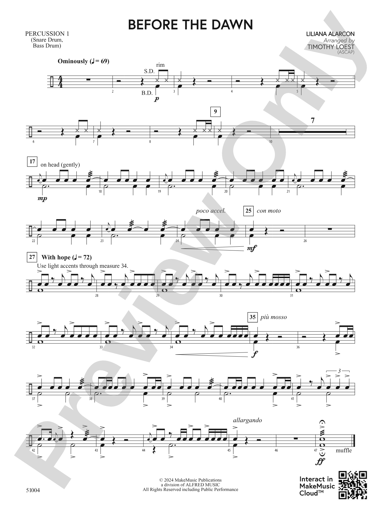 Before the Dawn: 1st Percussion