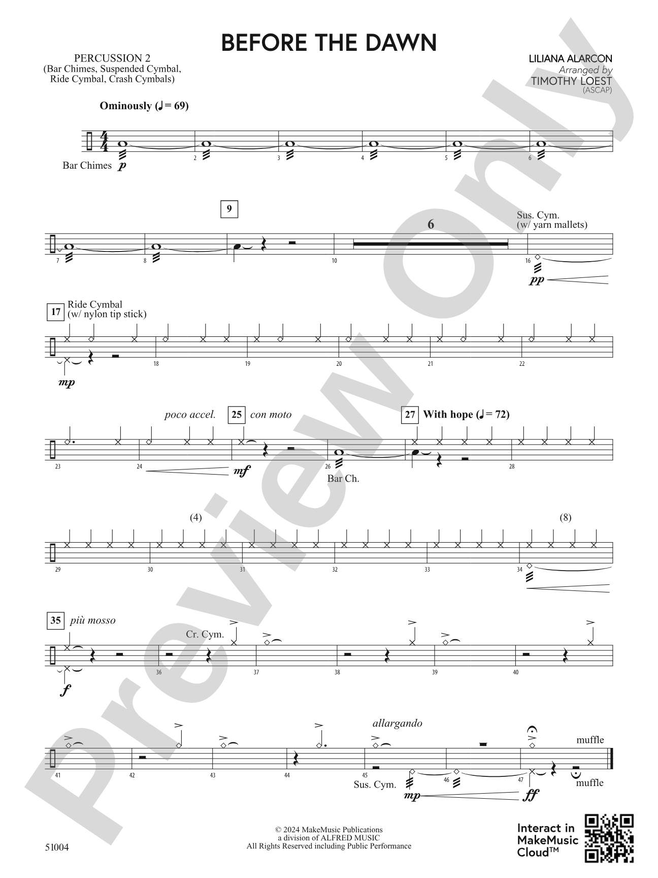 Before the Dawn: 2nd Percussion