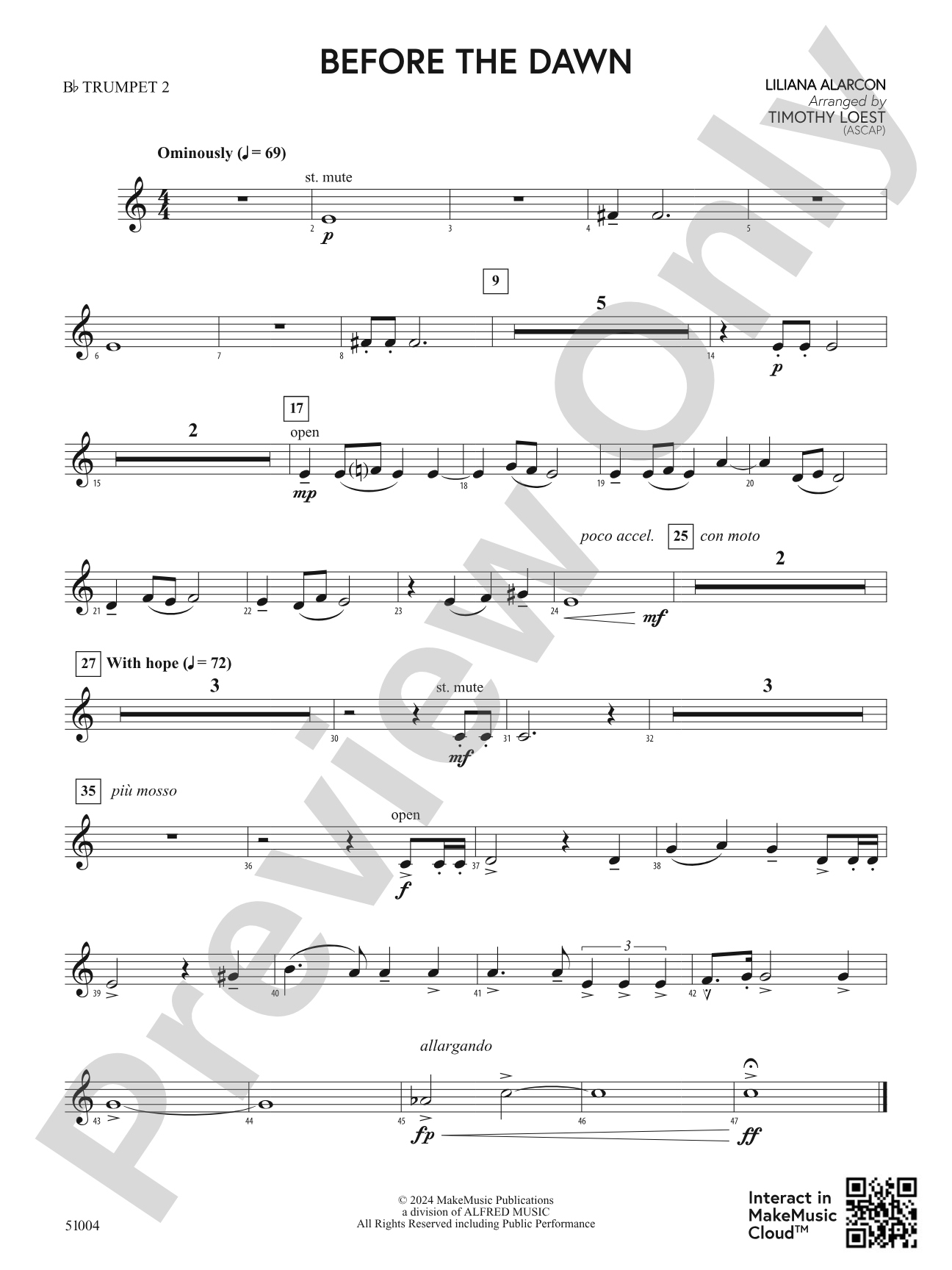 Before the Dawn: 2nd B-flat Trumpet