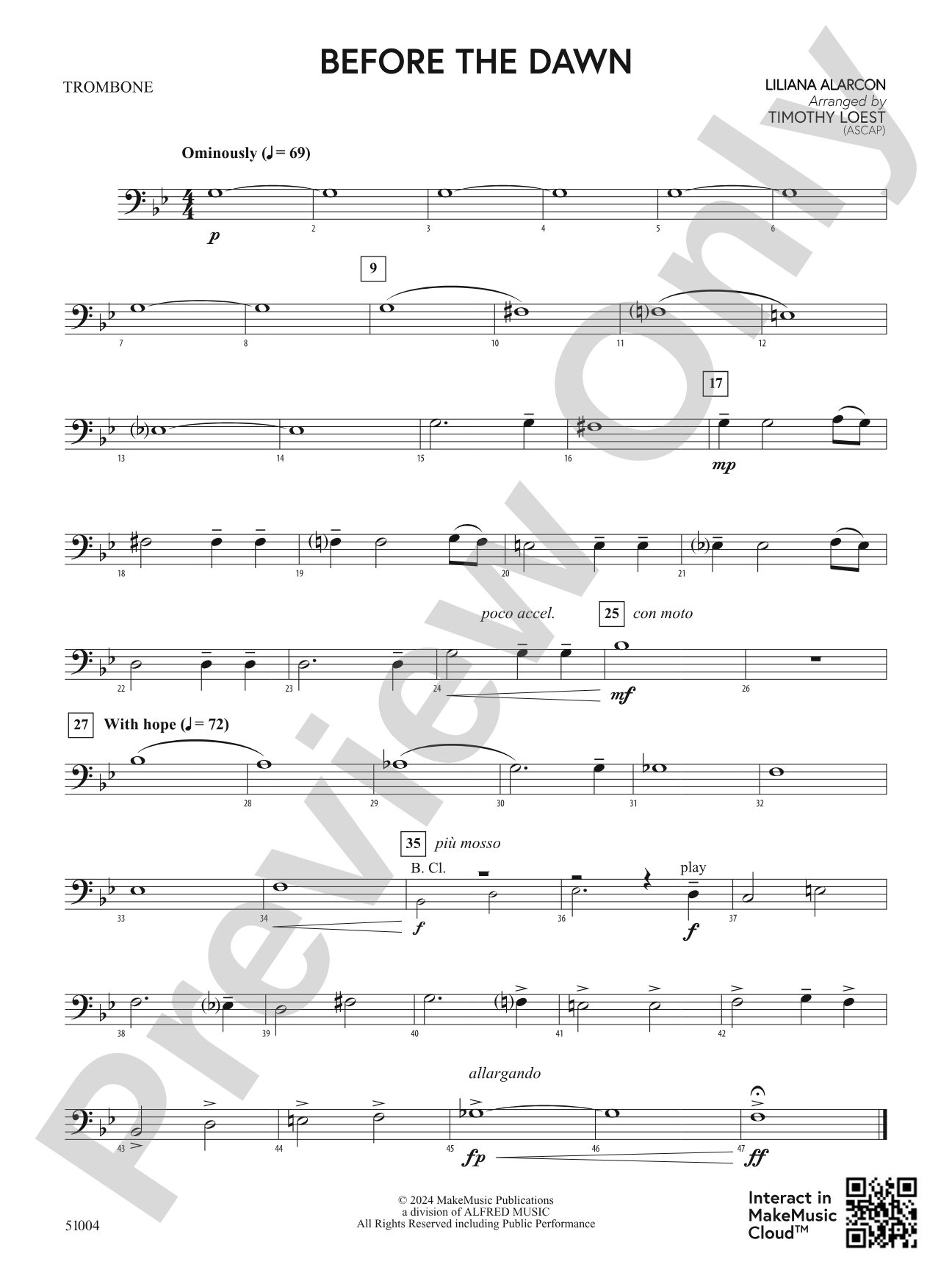 Before the Dawn: 1st Trombone