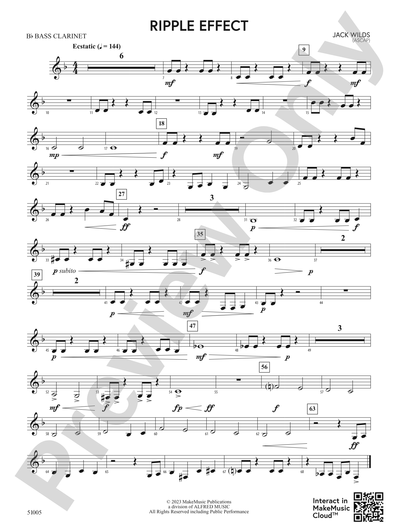 Ripple Effect: B-flat Bass Clarinet