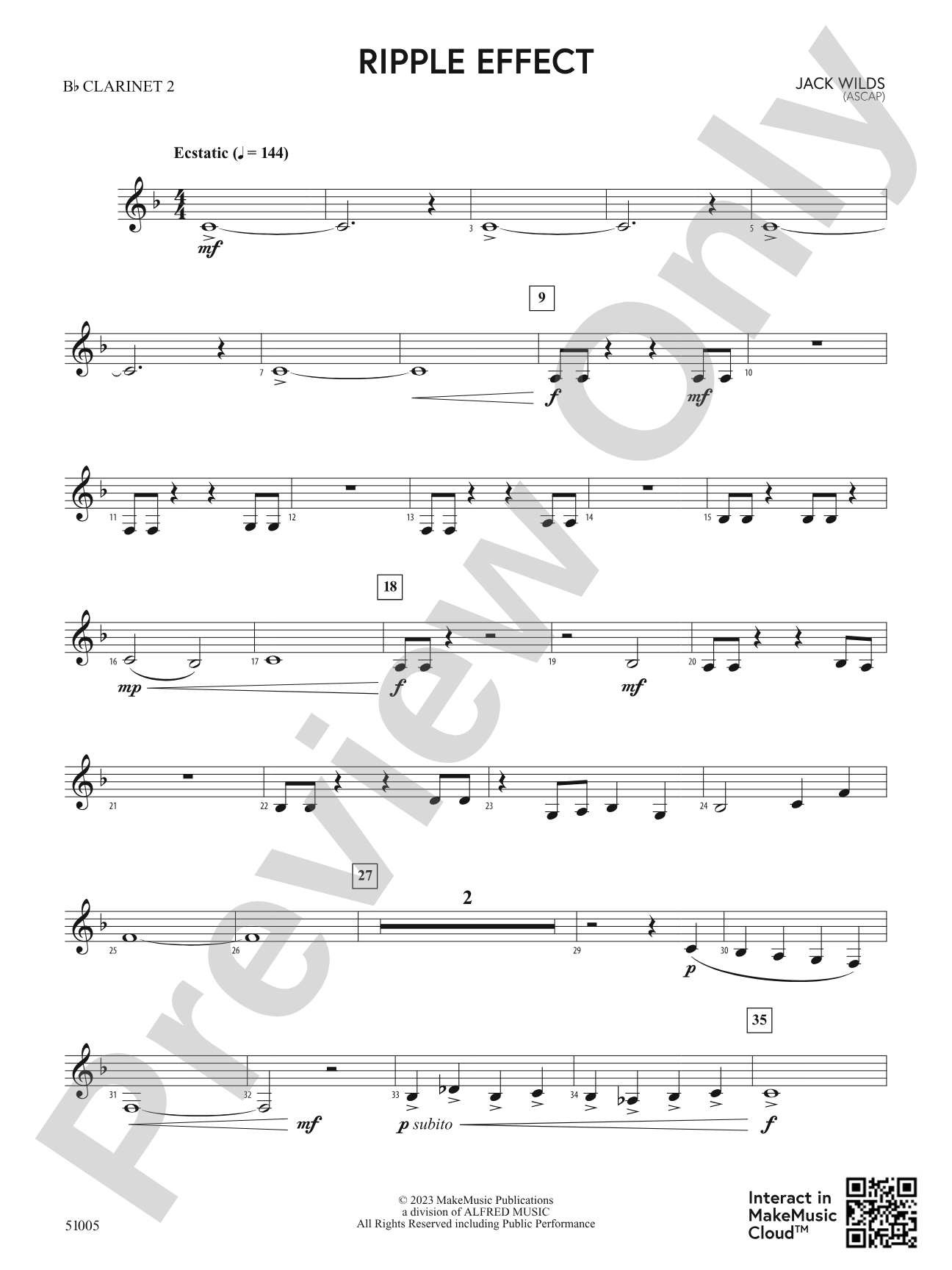 Ripple Effect: 2nd B-flat Clarinet