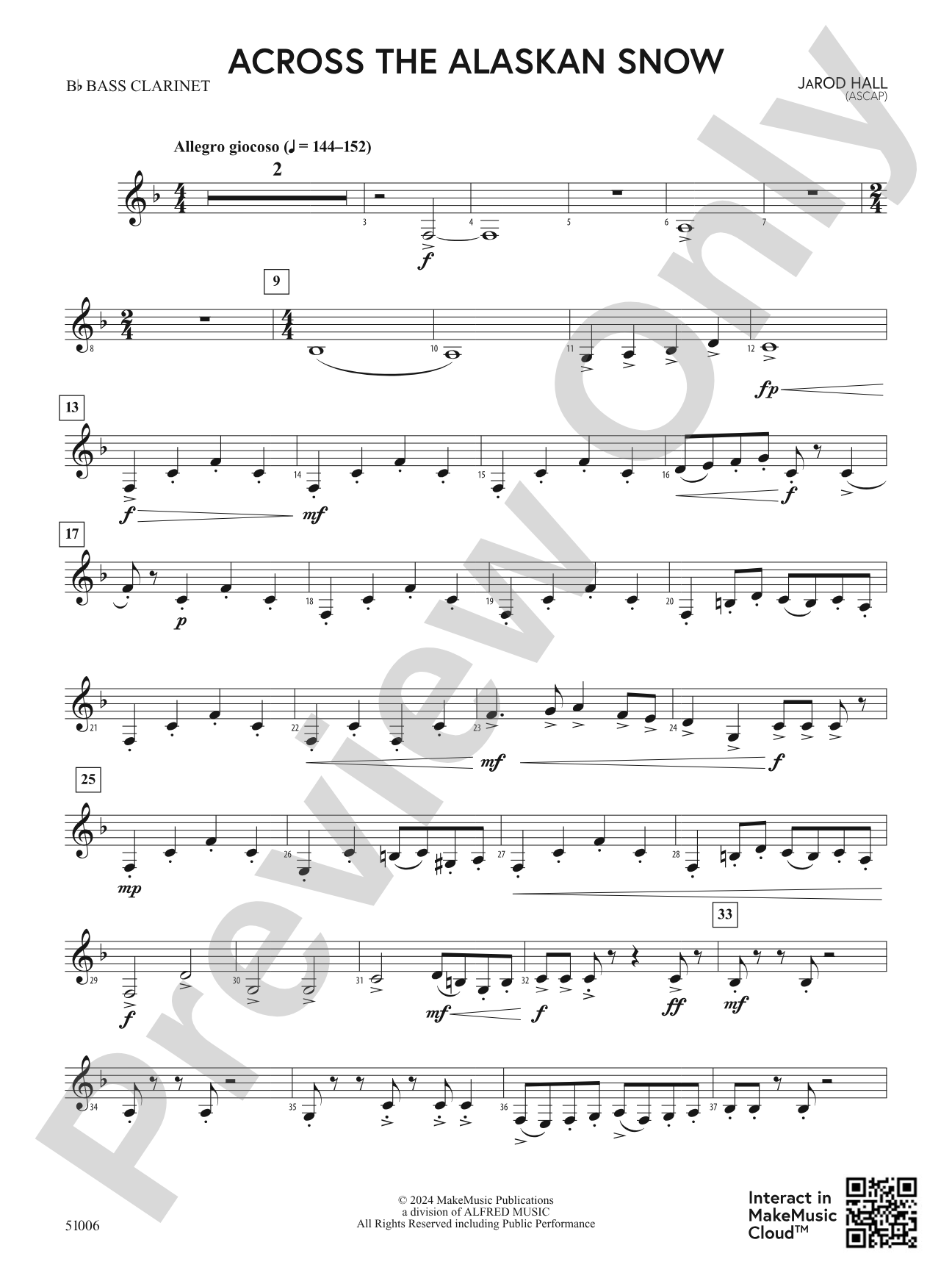 Across the Alaskan Snow: B-flat Bass Clarinet