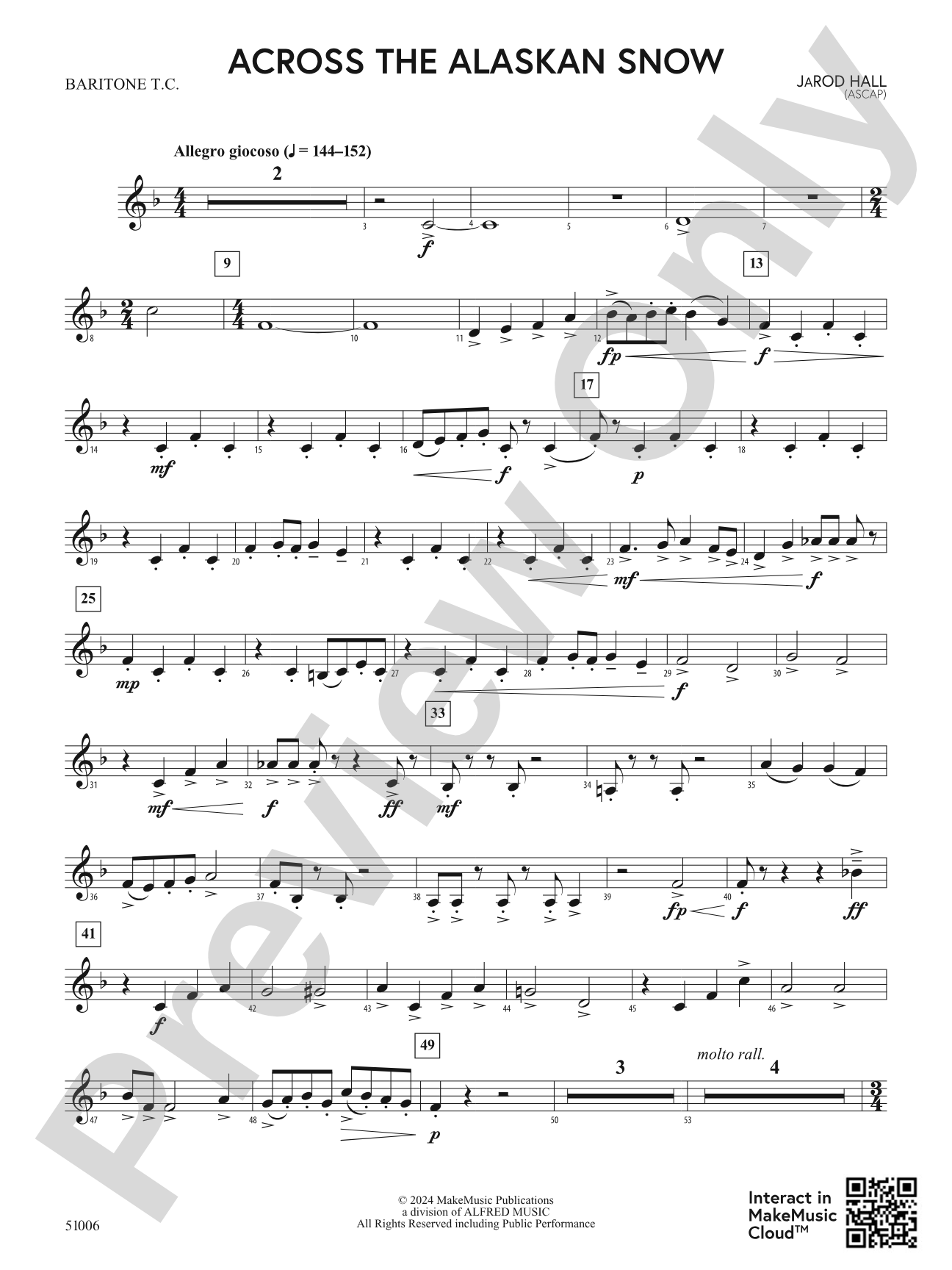Across the Alaskan Snow: Baritone T.C.