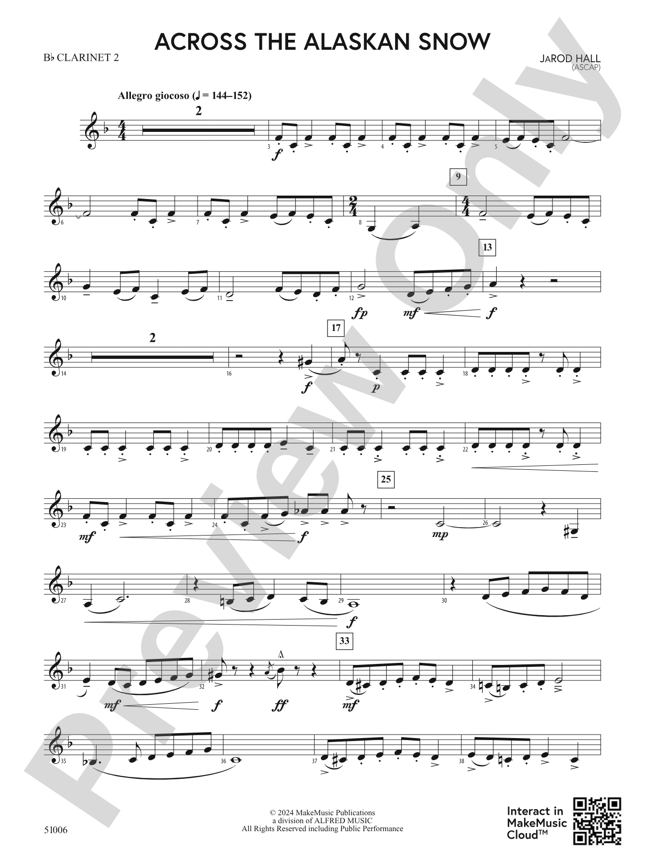 Across the Alaskan Snow: 2nd B-flat Clarinet