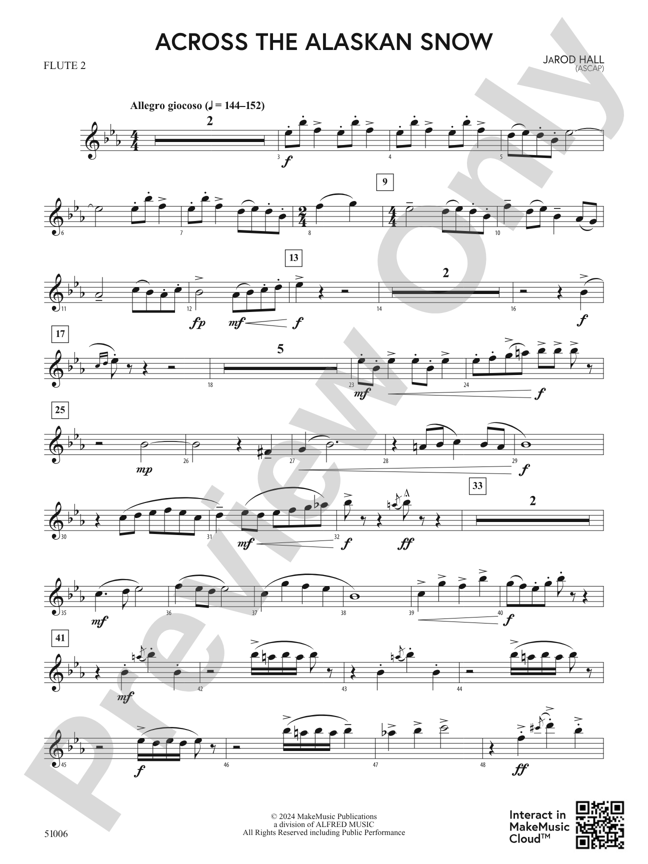 Across the Alaskan Snow: 2nd Flute