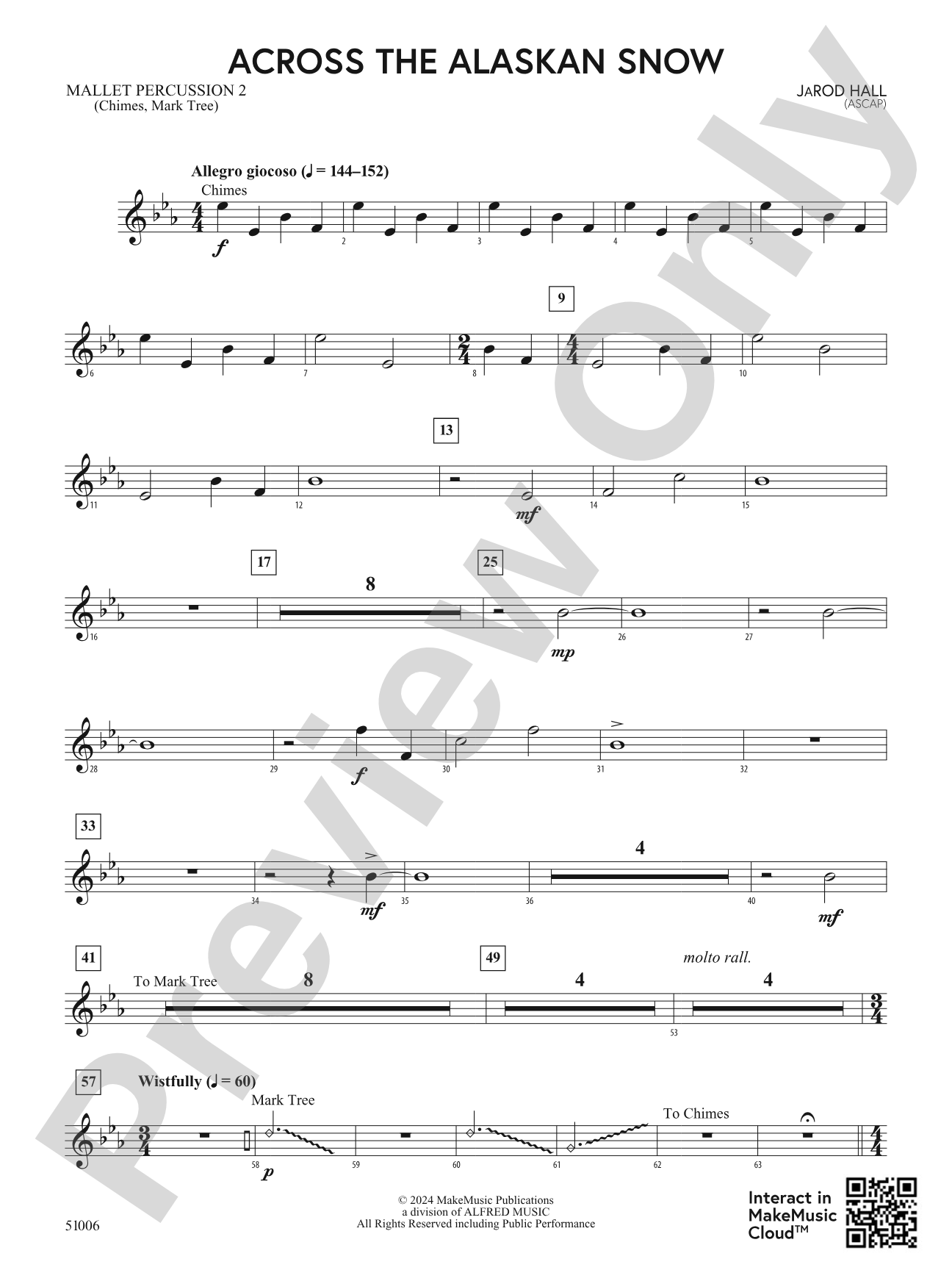 Across the Alaskan Snow: 2nd Mallet Percussion
