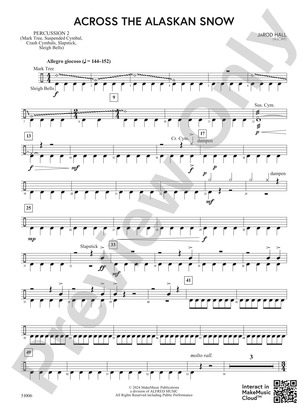 Across the Alaskan Snow: 2nd Percussion
