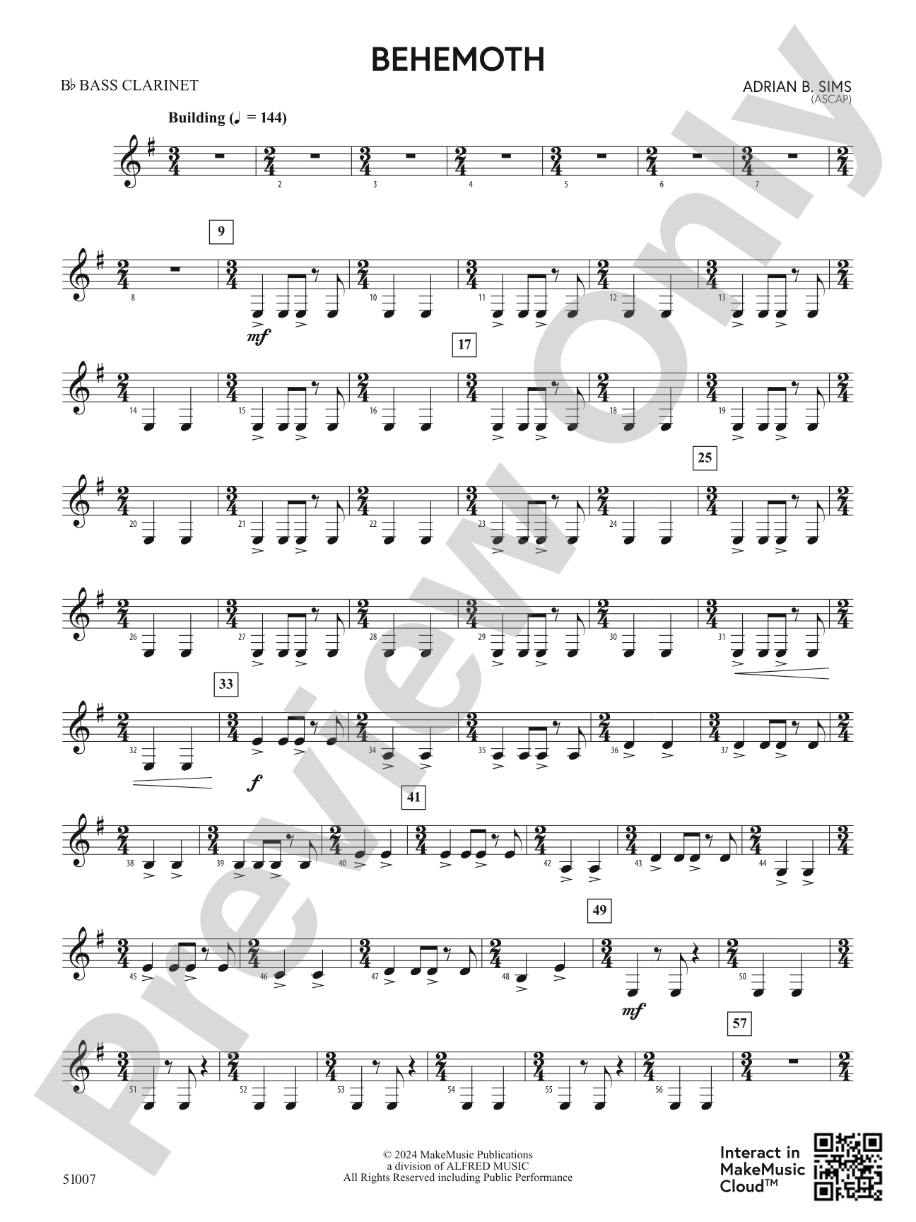 Behemoth: B-flat Bass Clarinet