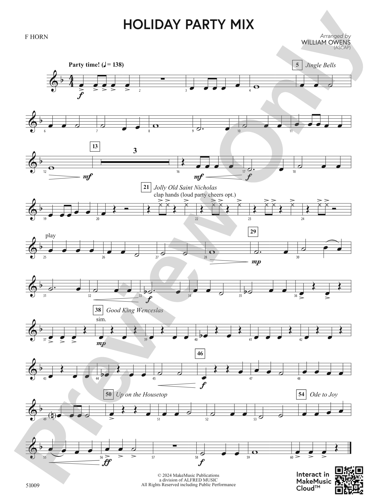 Holiday Party Mix: 1st F Horn