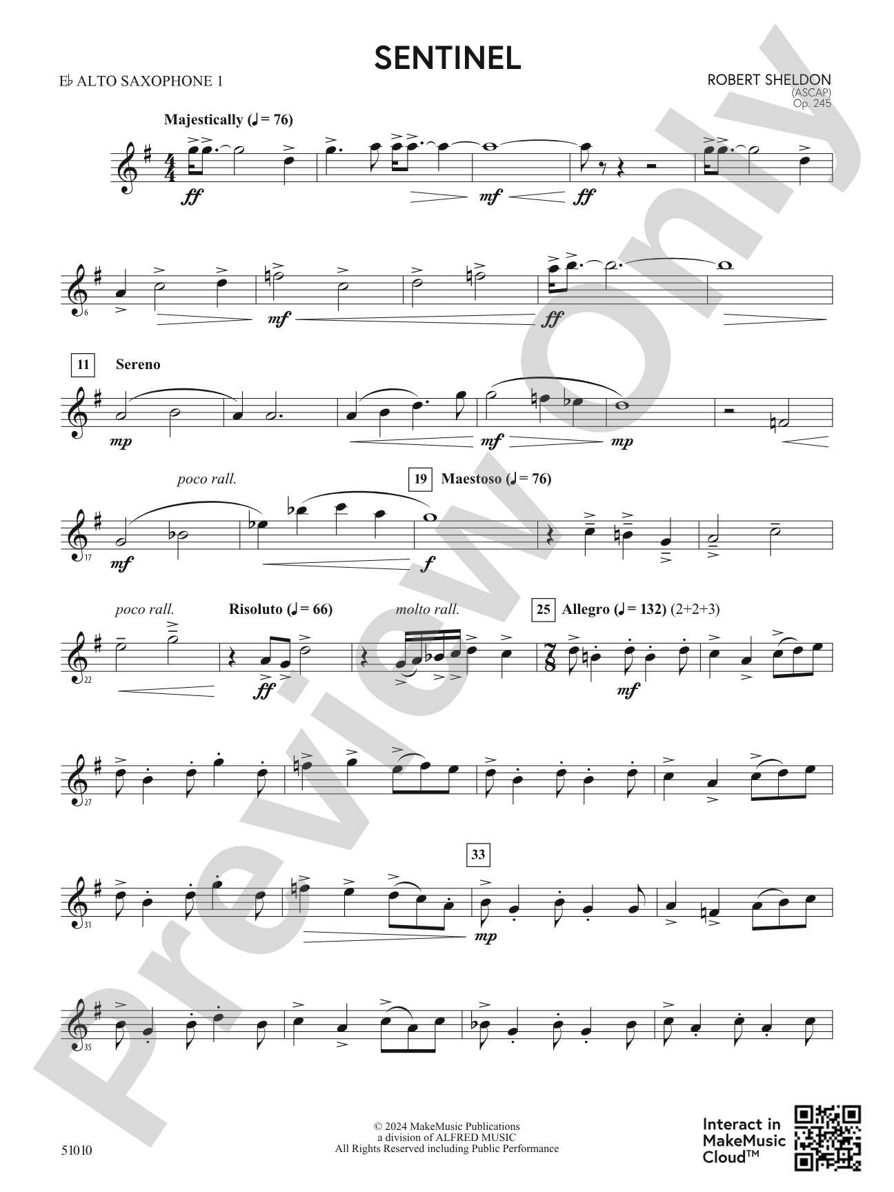 Sentinel: E-flat Alto Saxophone