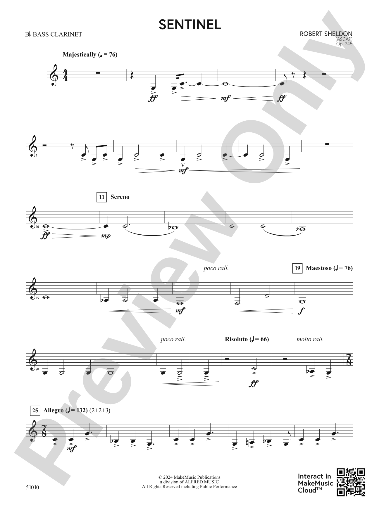 Sentinel: B-flat Bass Clarinet