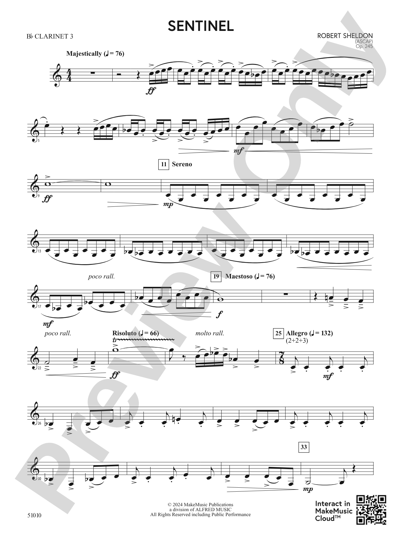 Sentinel: 3rd B-flat Clarinet