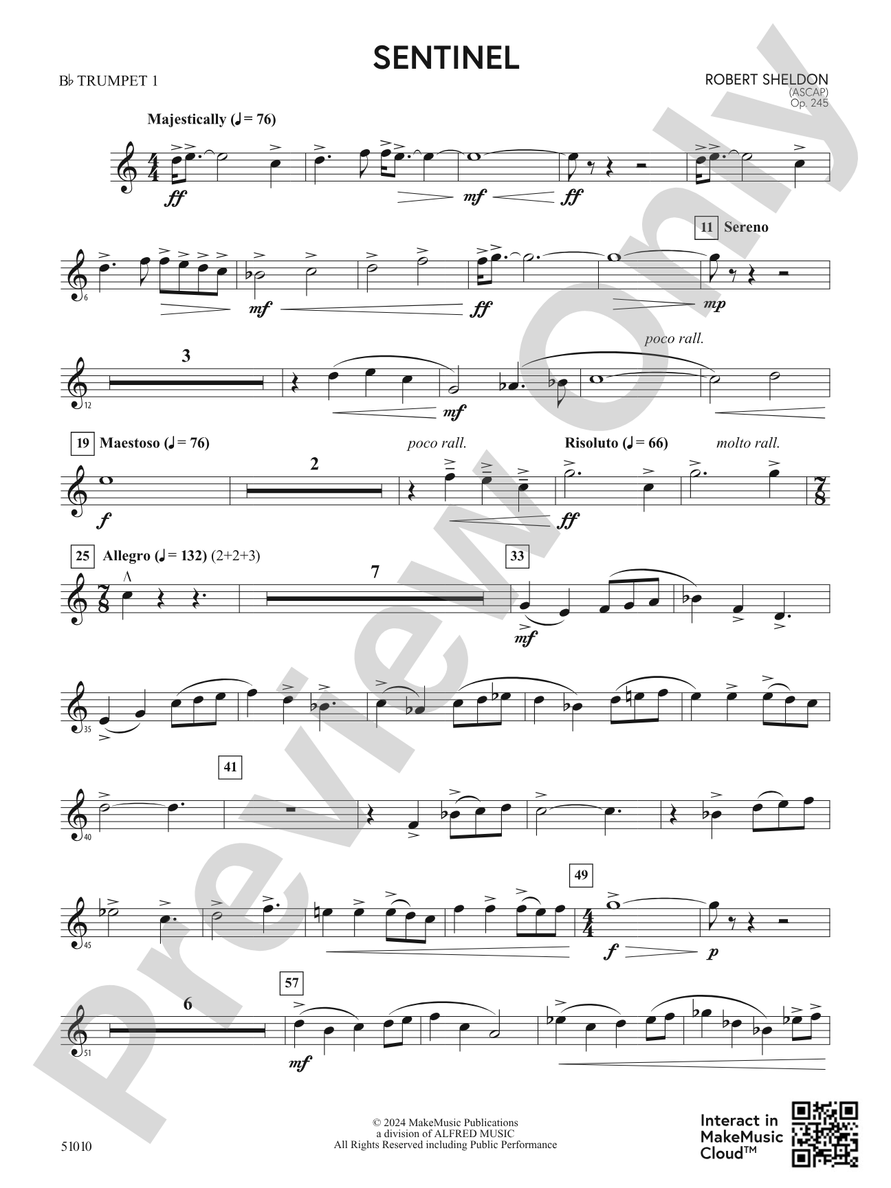 Sentinel: 1st B-flat Trumpet