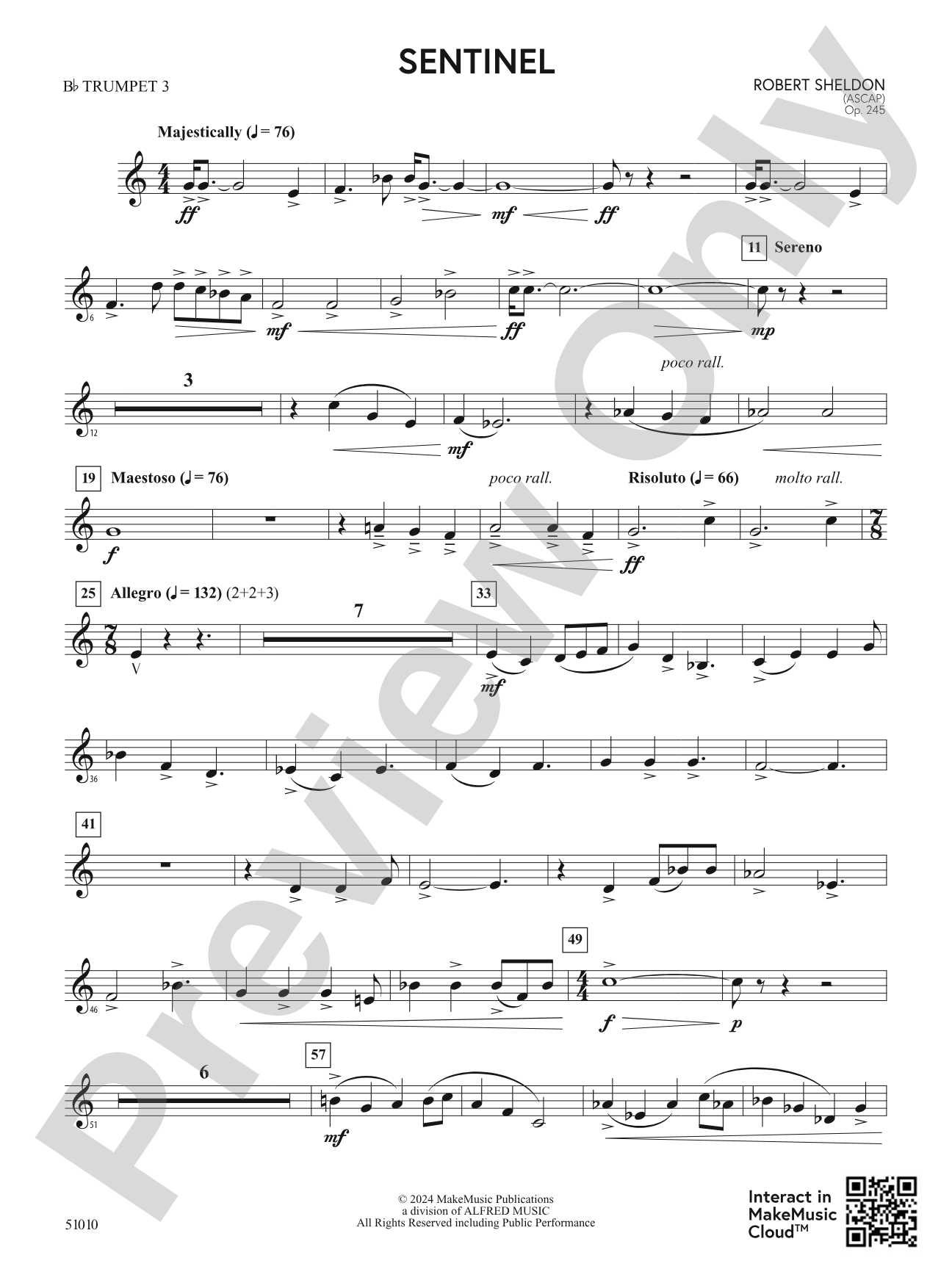 Sentinel: 3rd B-flat Trumpet