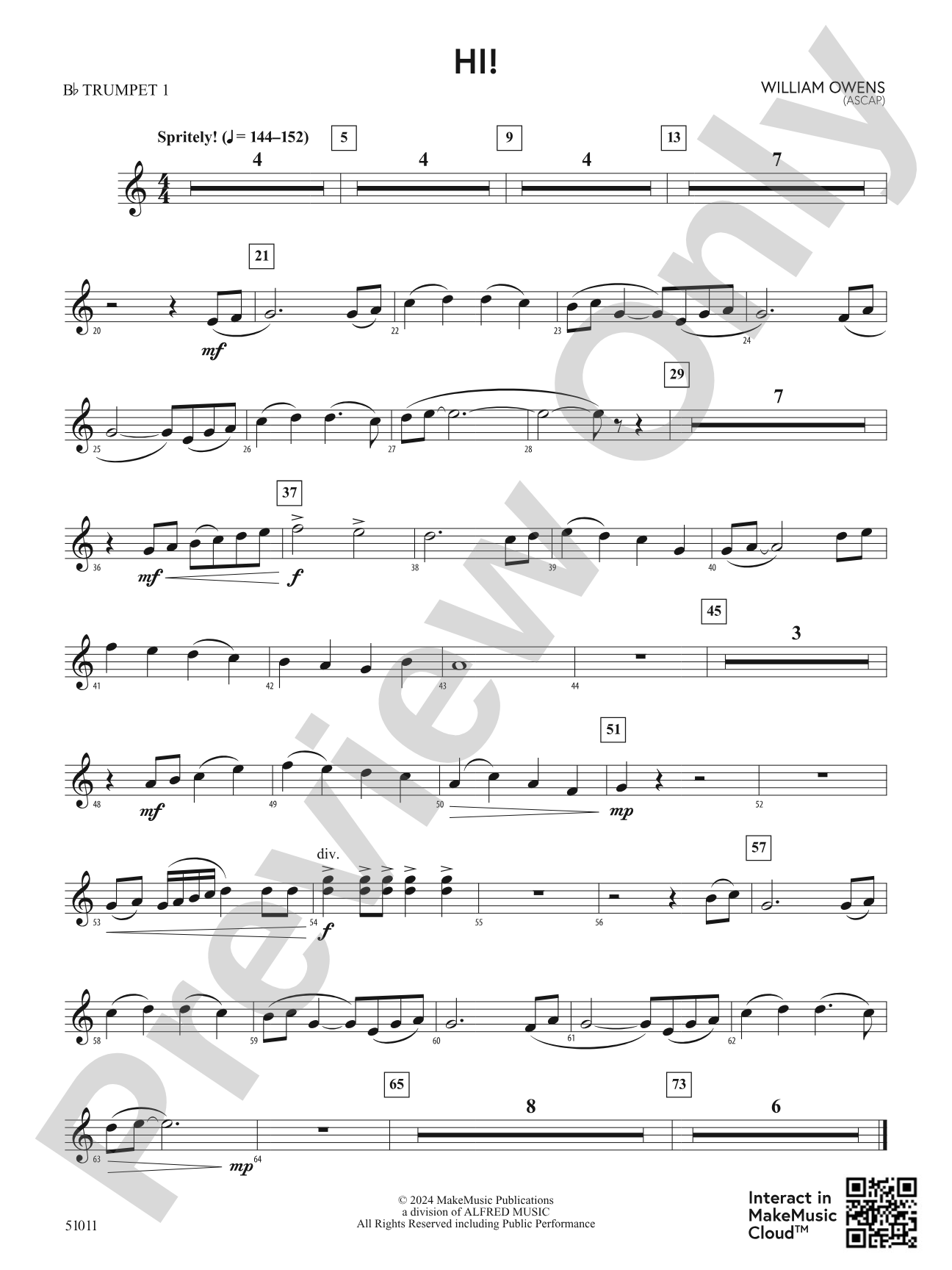 Hi!: 1st B-flat Trumpet