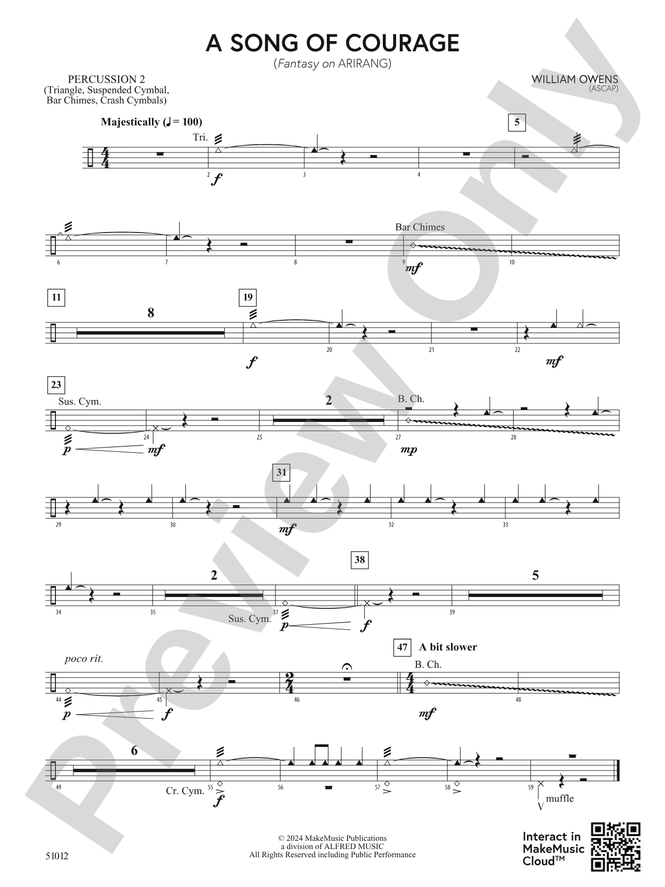 A Song of Courage: 2nd Percussion