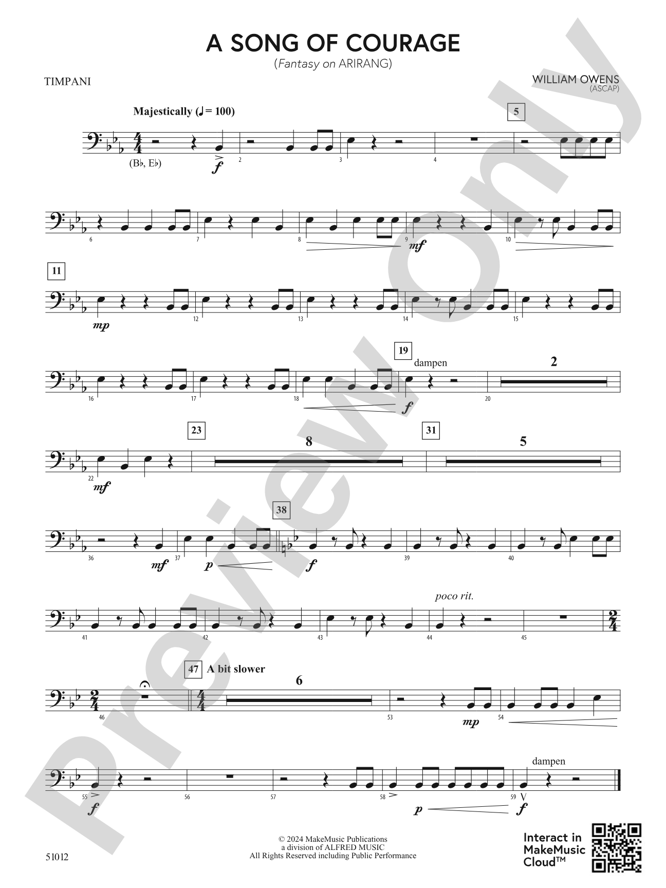 A Song of Courage: Timpani