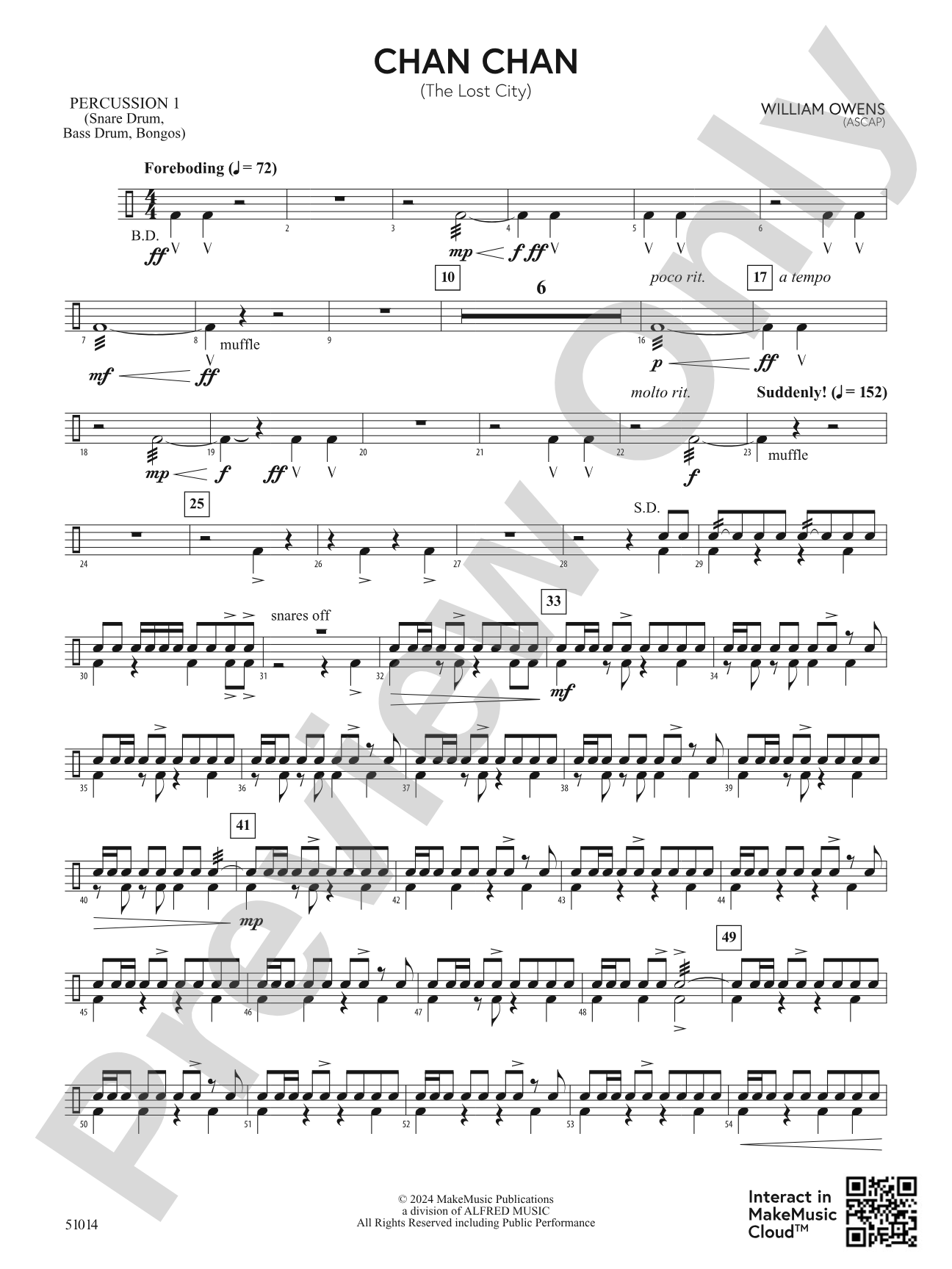 Chan Chan: 1st Percussion