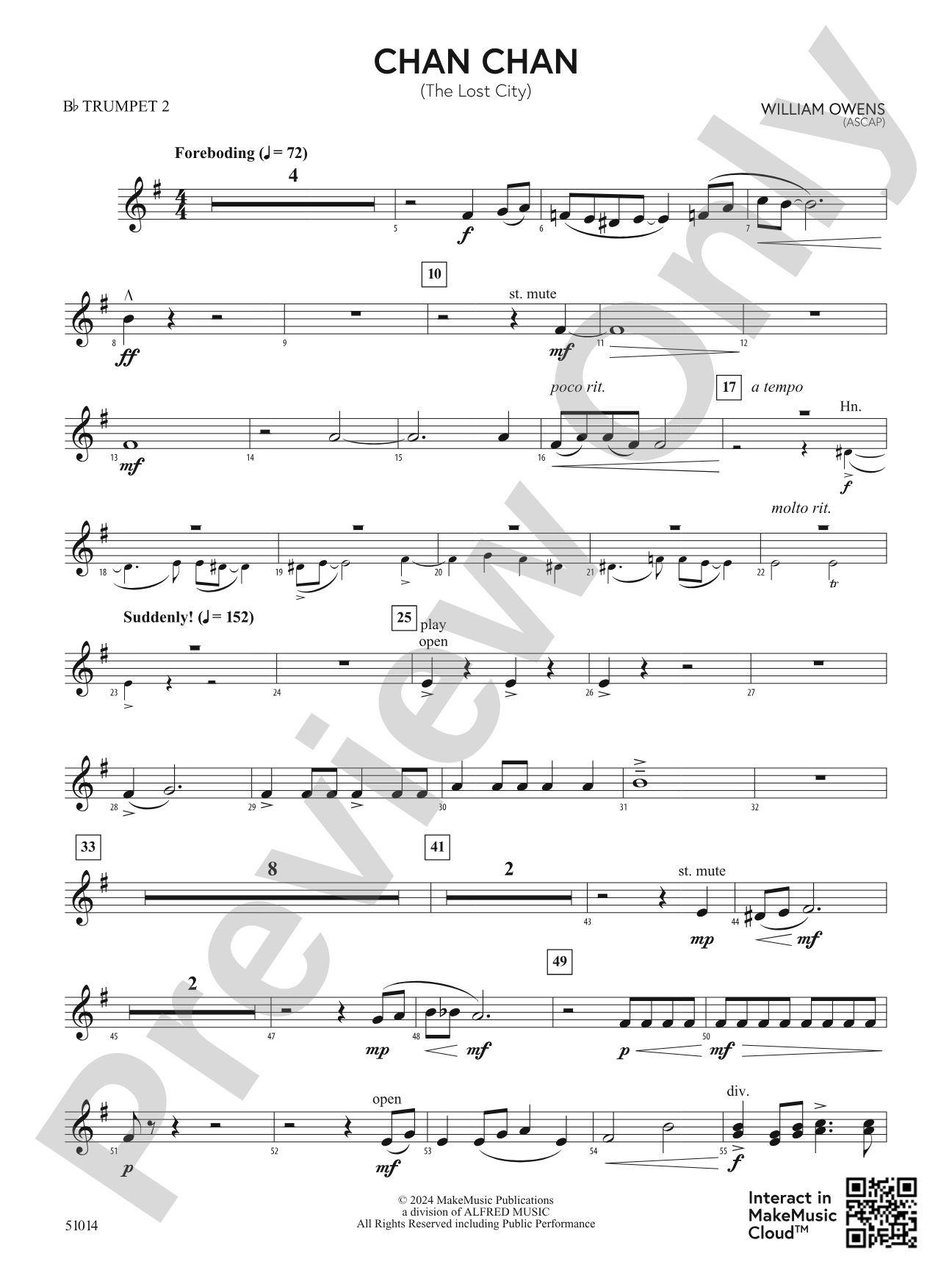 Chan Chan: 2nd B-flat Trumpet
