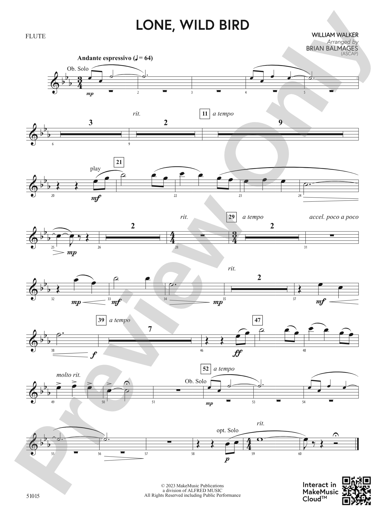 Lone, Wild Bird: Flute