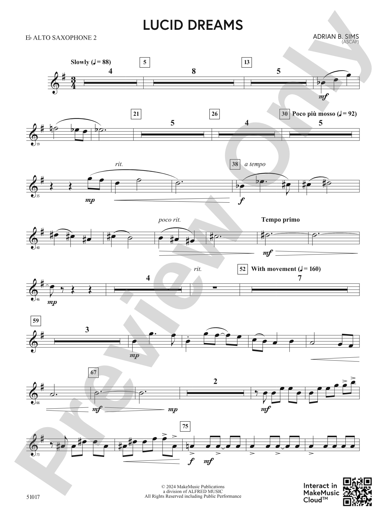 Lucid Dreams: 2nd E-flat Alto Saxophone