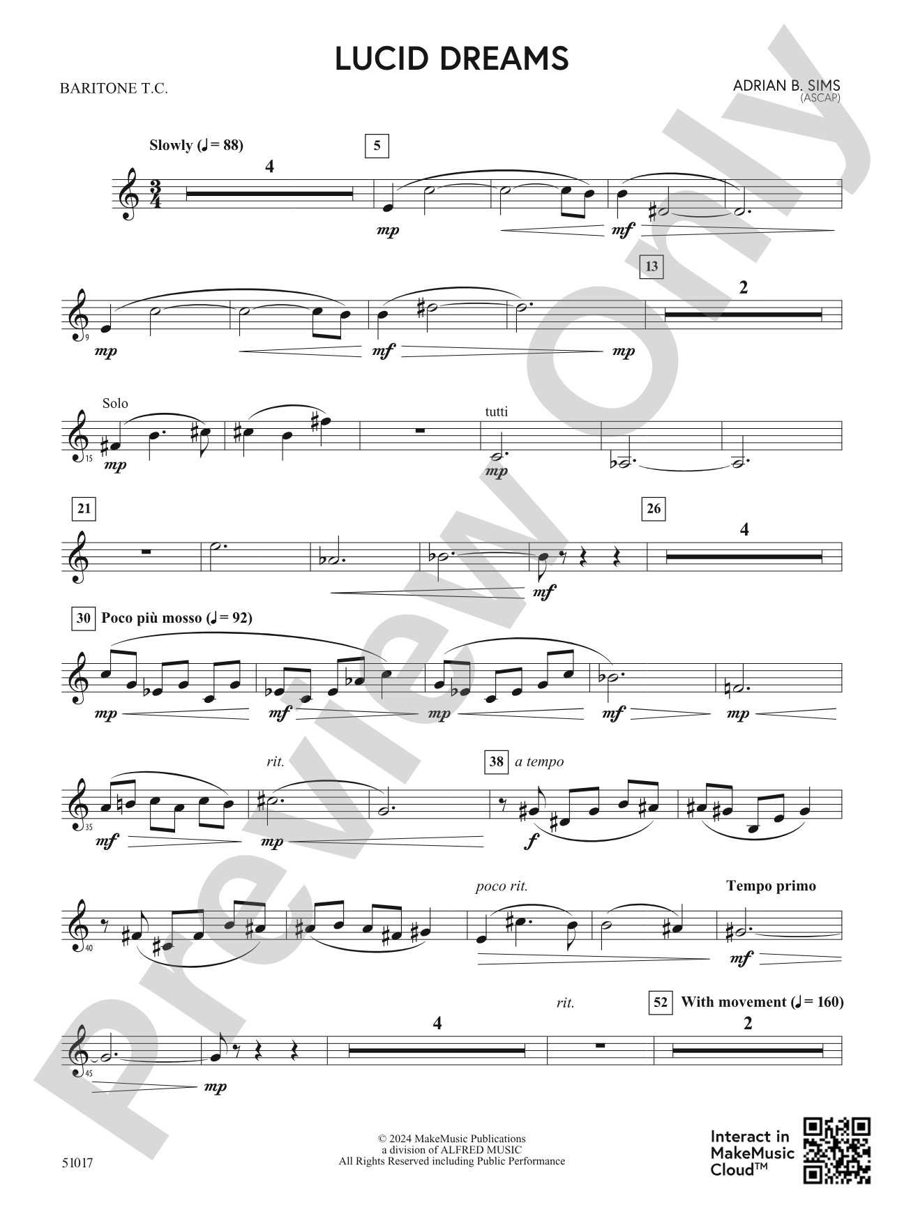 Lucid Dreams: Baritone T.C.