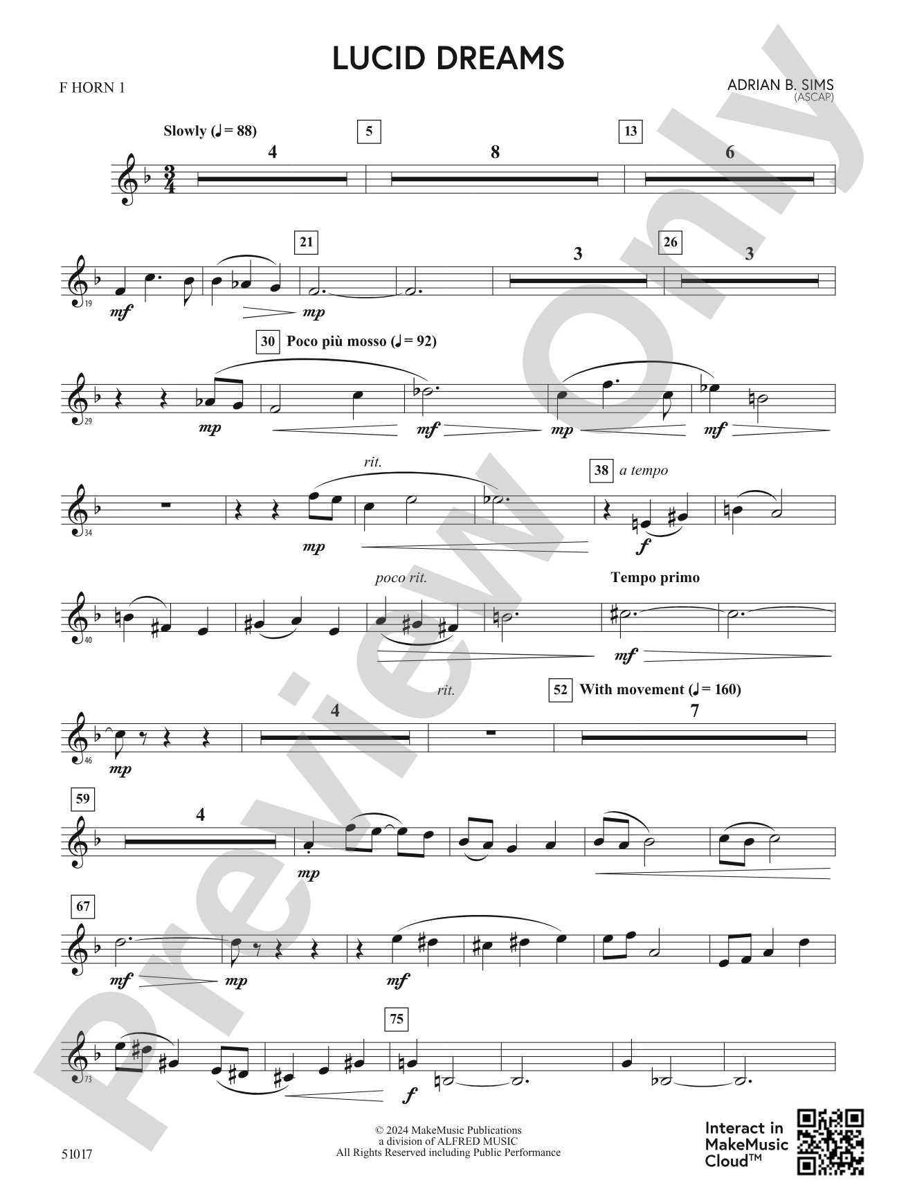 Lucid Dreams: 1st F Horn