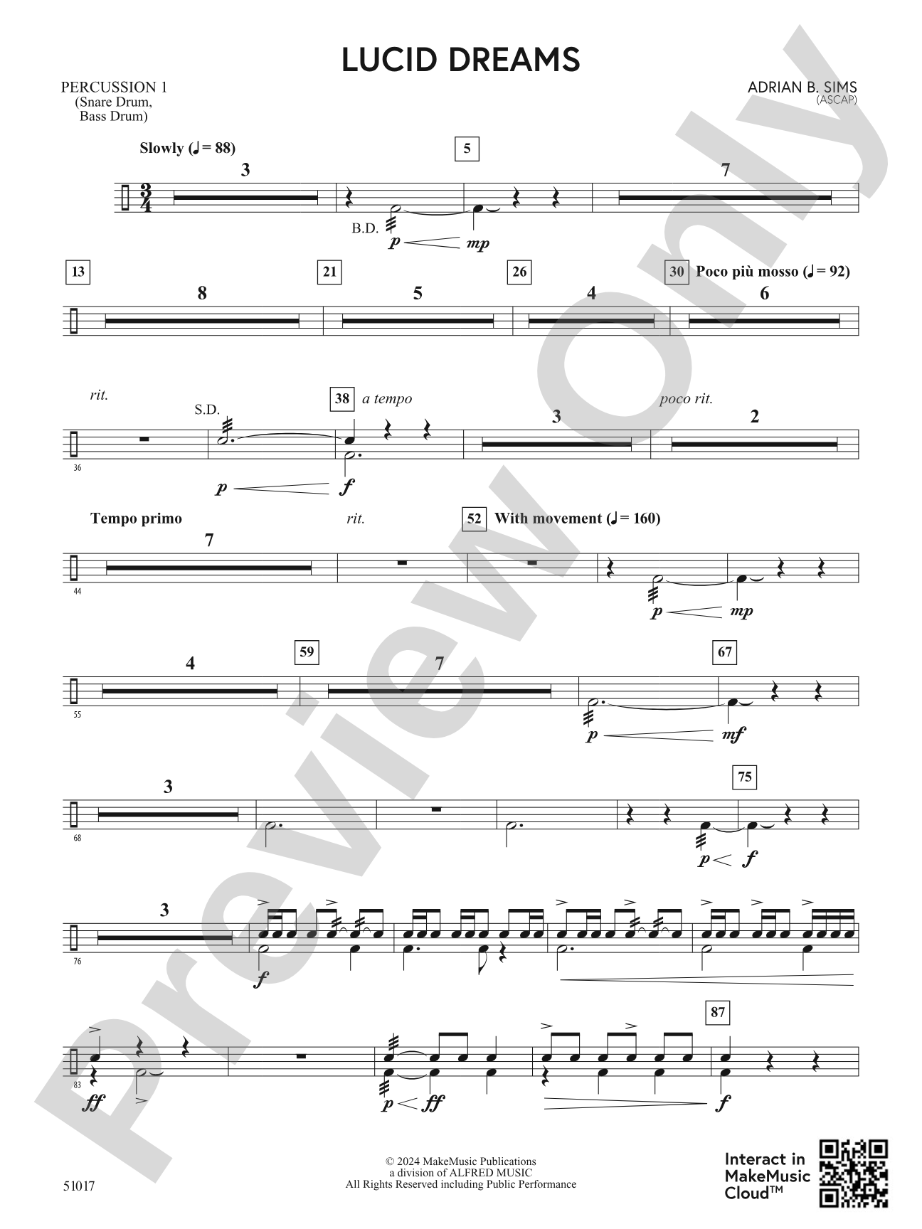 Lucid Dreams: 1st Percussion